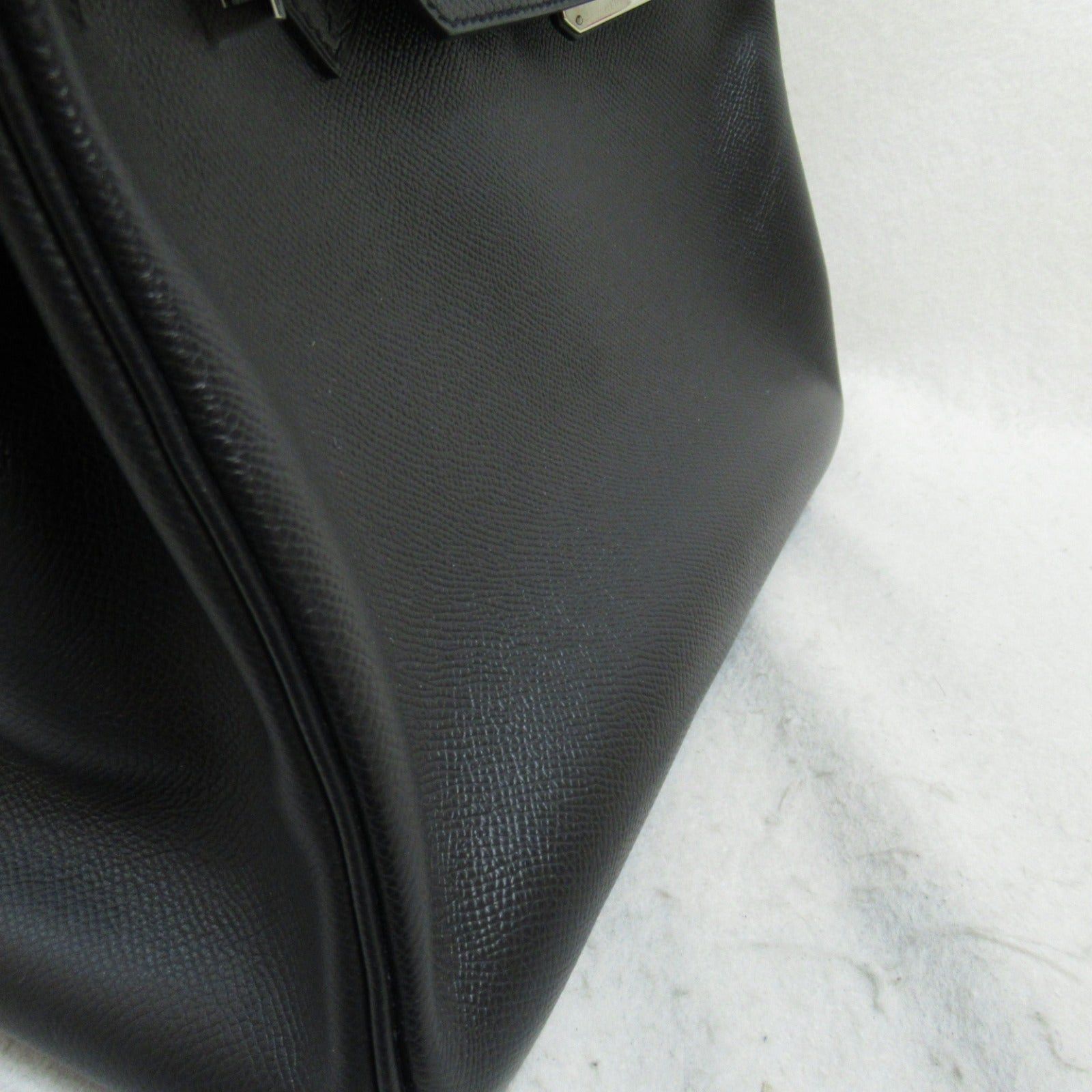 Hermes Hermes Birkin 30 Black Handbag Leather Veau Epsom (Hermes) Silver Hardware □O Stamp Size ONE SIZE - 12 Thumbnail