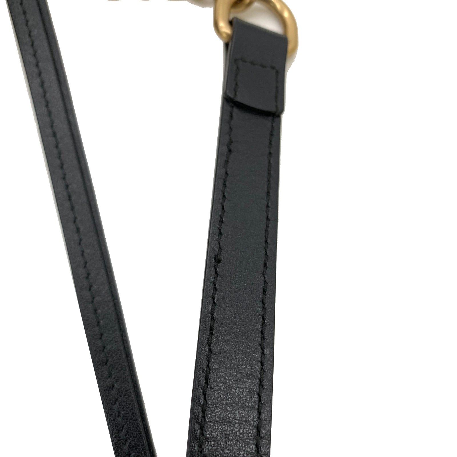 Gucci Gucci Gg Marmond Shoulder Bag Canvas Leather Beige Black Size ONE SIZE - 11 Thumbnail
