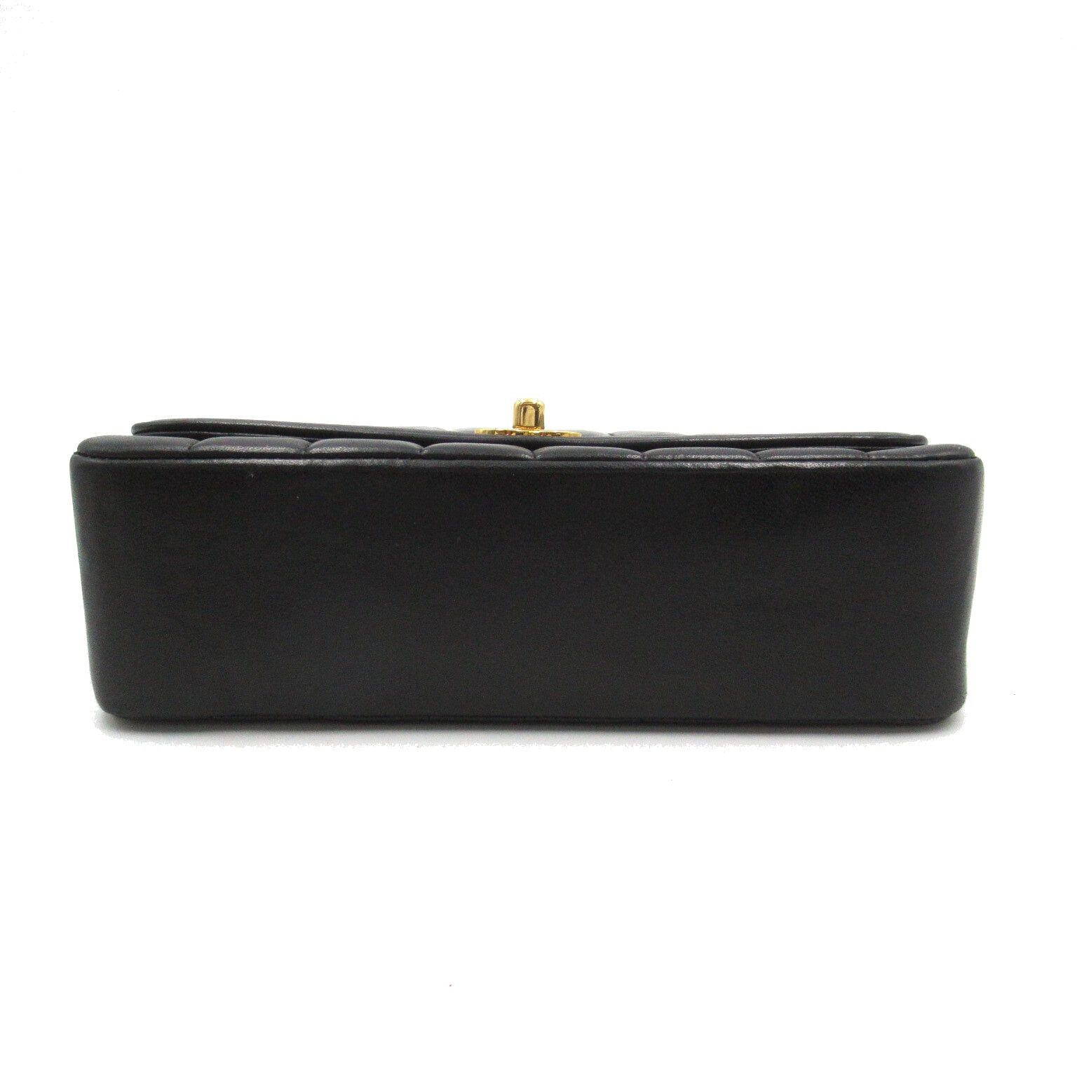 Chanel Chanel Mademoiselle Line Chain Shoulder Bag Lambskin (Sheepskin) Black Gold Hardware Size ONE SIZE - 4 Thumbnail