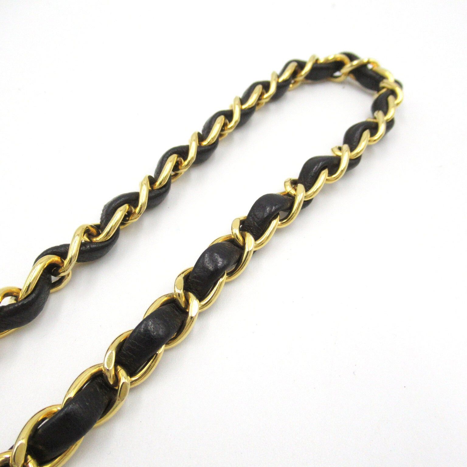 Chanel Chanel Mademoiselle Line Chain Shoulder Bag Lambskin (Sheepskin) Black Gold Hardware Size ONE SIZE - 11 Thumbnail