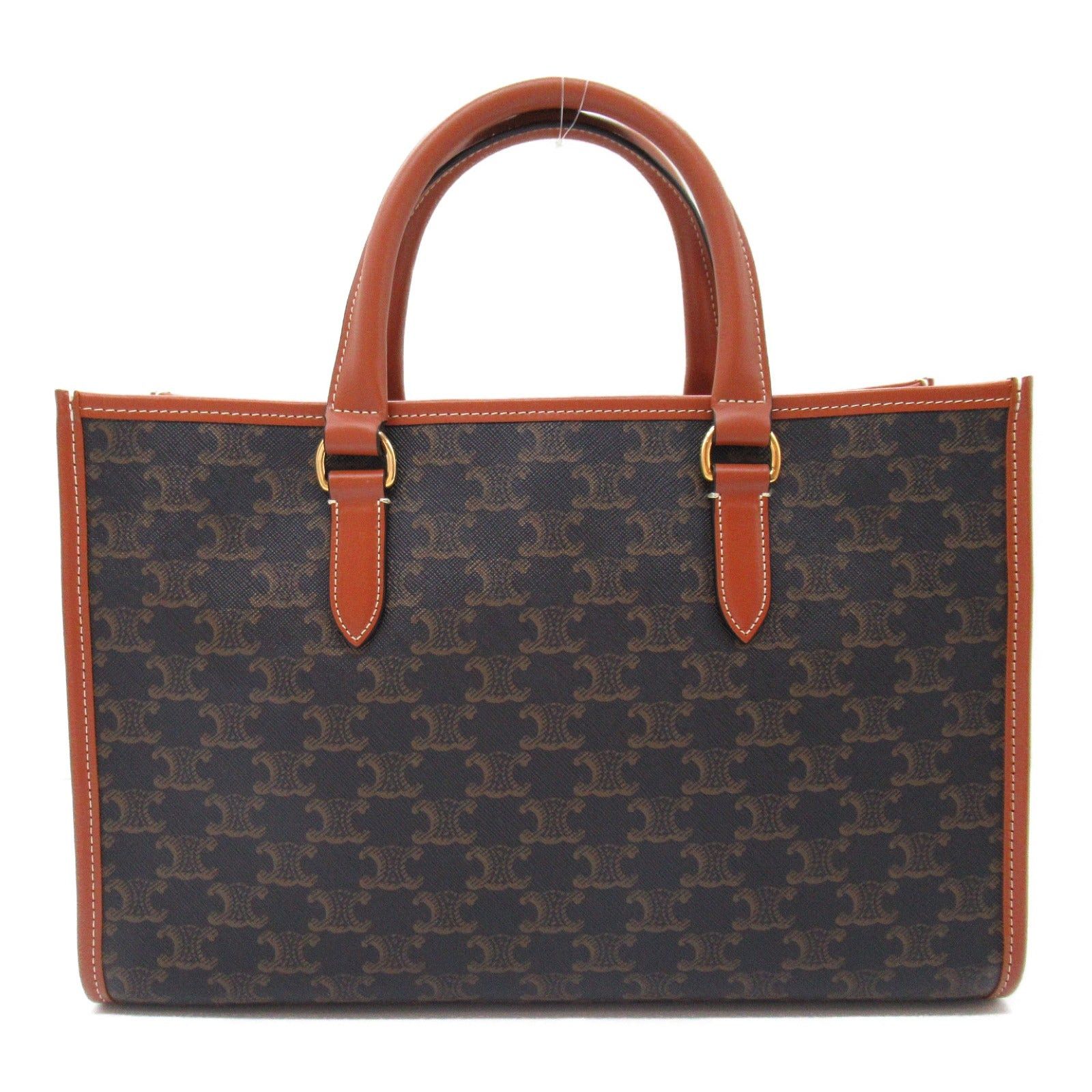 Celine Celine Mini Horizontal Cover Tote Bag Handbag Canvas Triomphe Black Tongue Size ONE SIZE - 2 Thumbnail