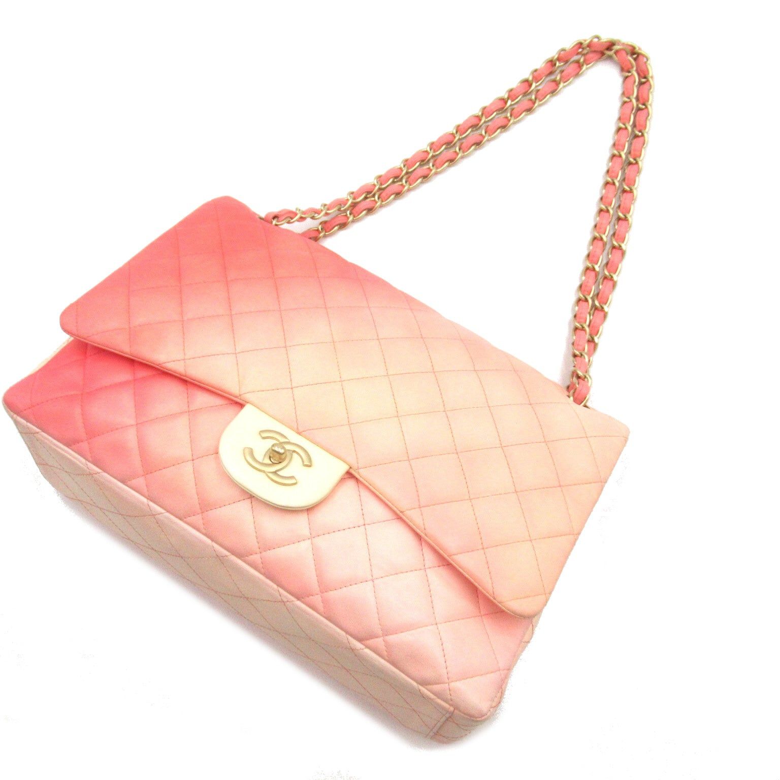 Chanel Chanel Decamatlassé Chain Shoulder Bag Leather Pink Gradient Gold Hardware Size ONE SIZE - 5 Thumbnail
