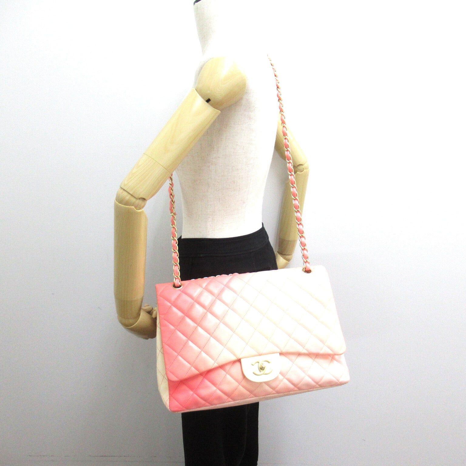 Chanel Chanel Decamatlassé Chain Shoulder Bag Leather Pink Gradient Gold Hardware Size ONE SIZE - 6 Thumbnail
