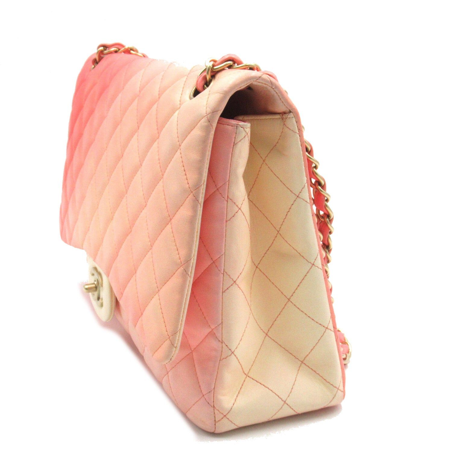 Chanel Chanel Decamatlassé Chain Shoulder Bag Leather Pink Gradient Gold Hardware Size ONE SIZE - 3 Thumbnail