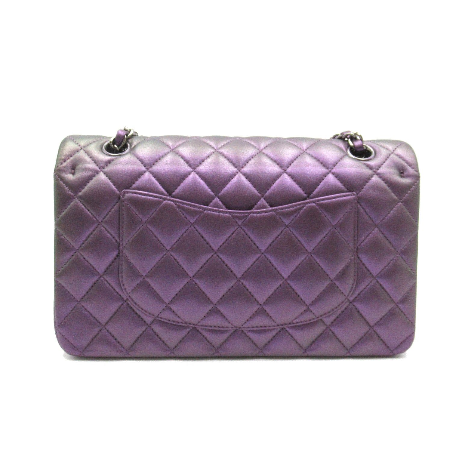 Chanel Chanel Matelasse Double Flap Chain Shoulder Bag Lambskin (Sheepskin) Purple Metallic Silver Hardware Size ONE SIZE - 2 Thumbnail