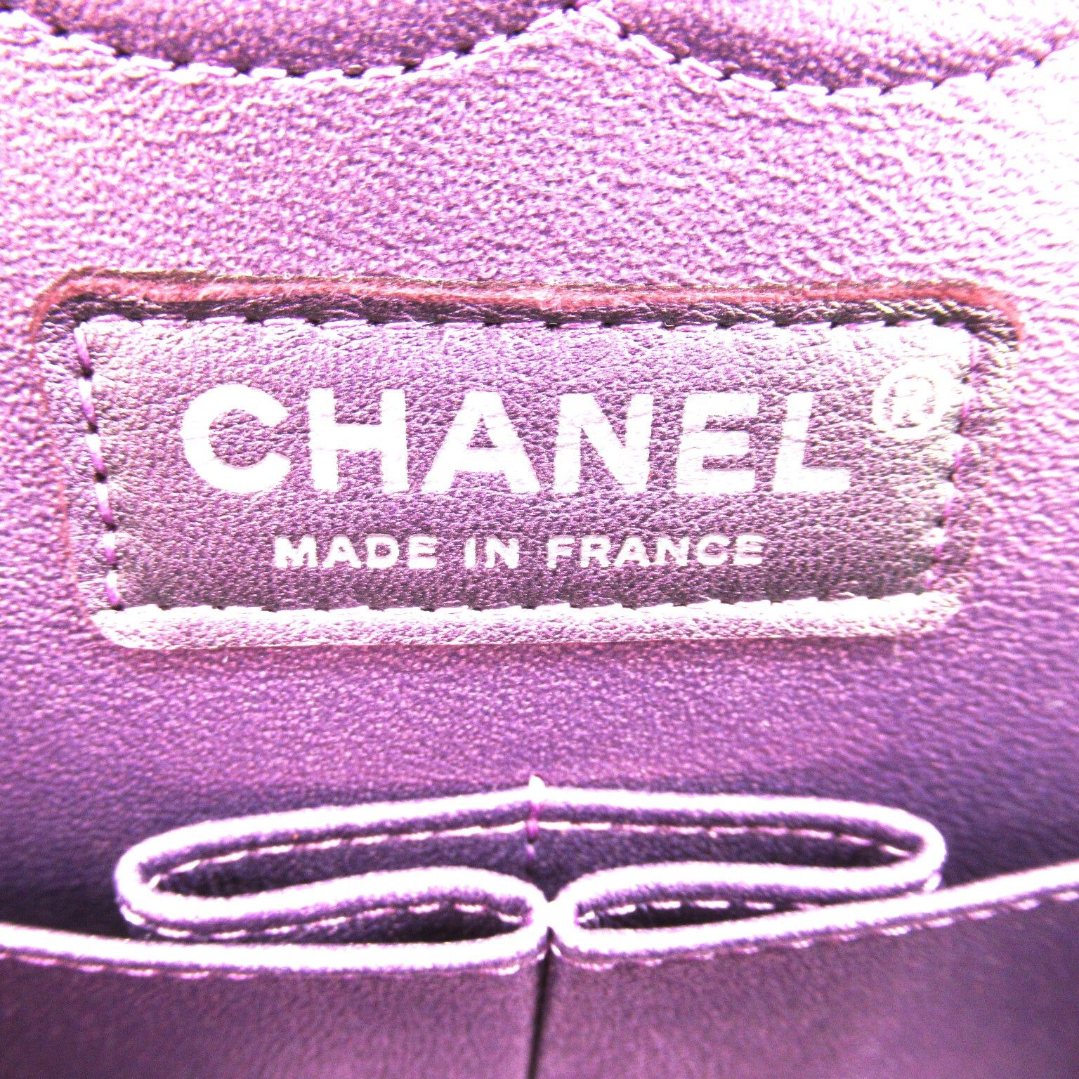 Chanel Chanel Matelasse Double Flap Chain Shoulder Bag Lambskin (Sheepskin) Purple Metallic Silver Hardware Size ONE SIZE - 9 Thumbnail
