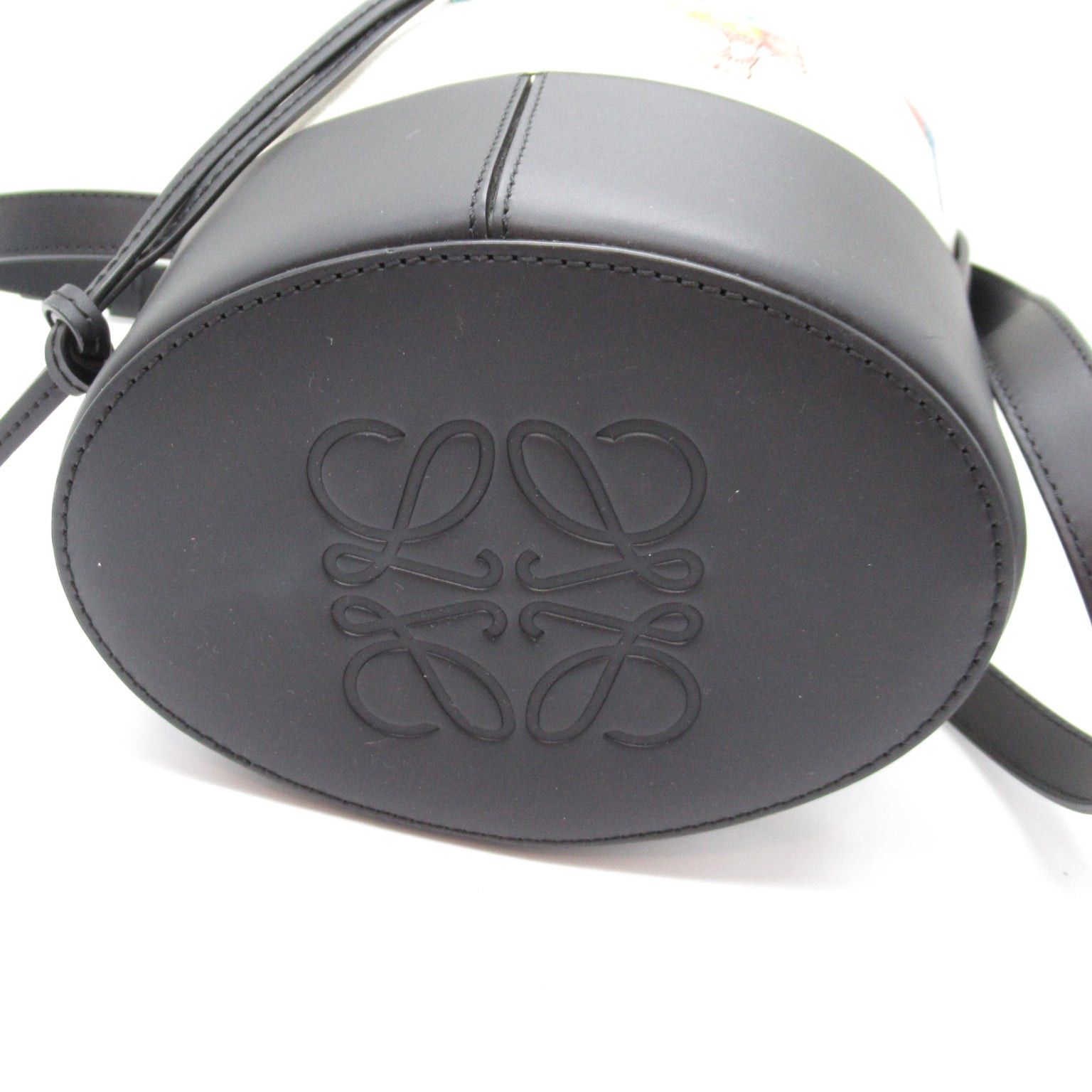 Loewe Loewe Balloon Shoulder Bag Canvas Leather Black Natural/Parakeet Pattern Size ONE SIZE - 4 Thumbnail