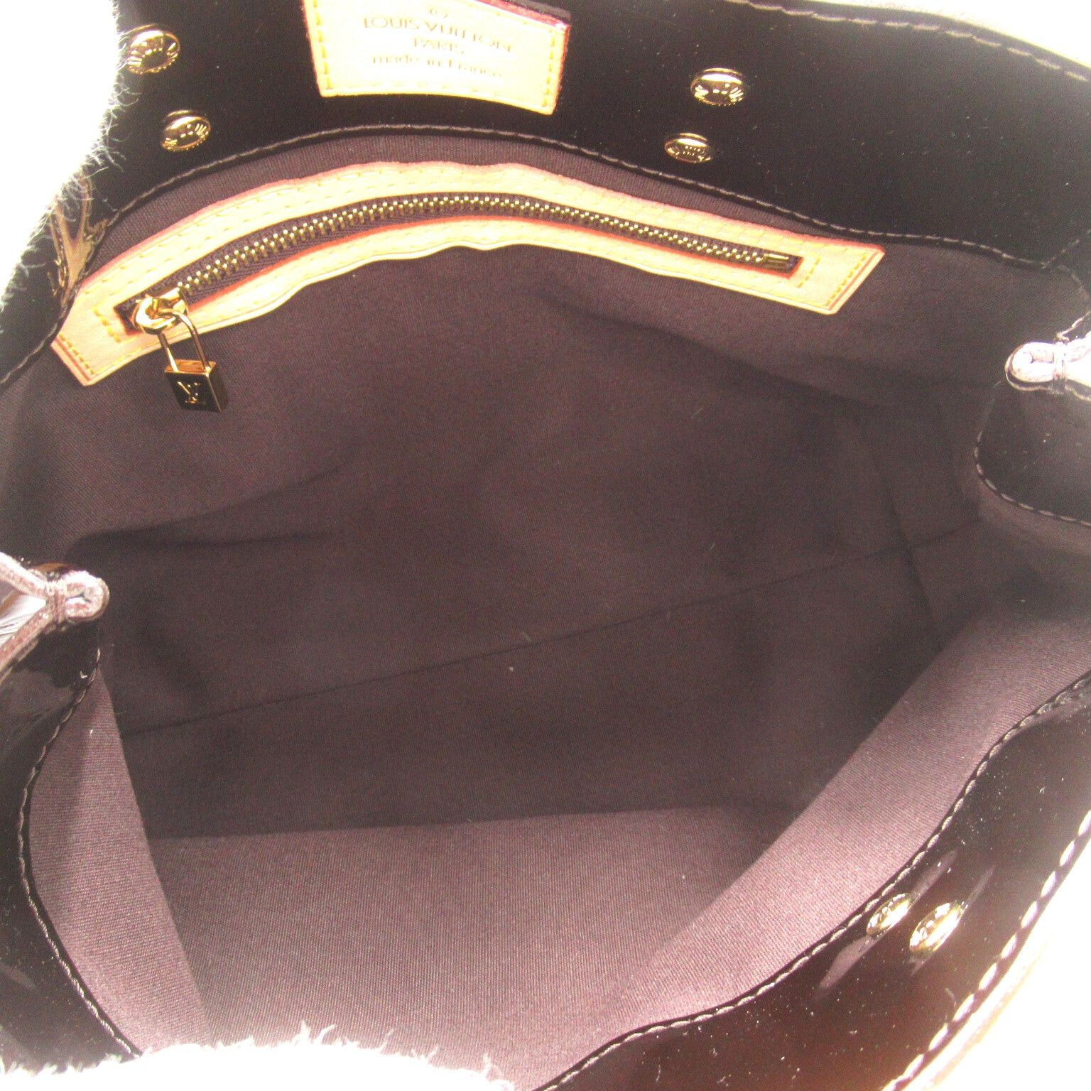 Louis Vuitton Louis Vuitton Lead Pm Handbag Tote Bag Patent Leather Vernis Brown Amarante Size ONE SIZE - 5 Thumbnail