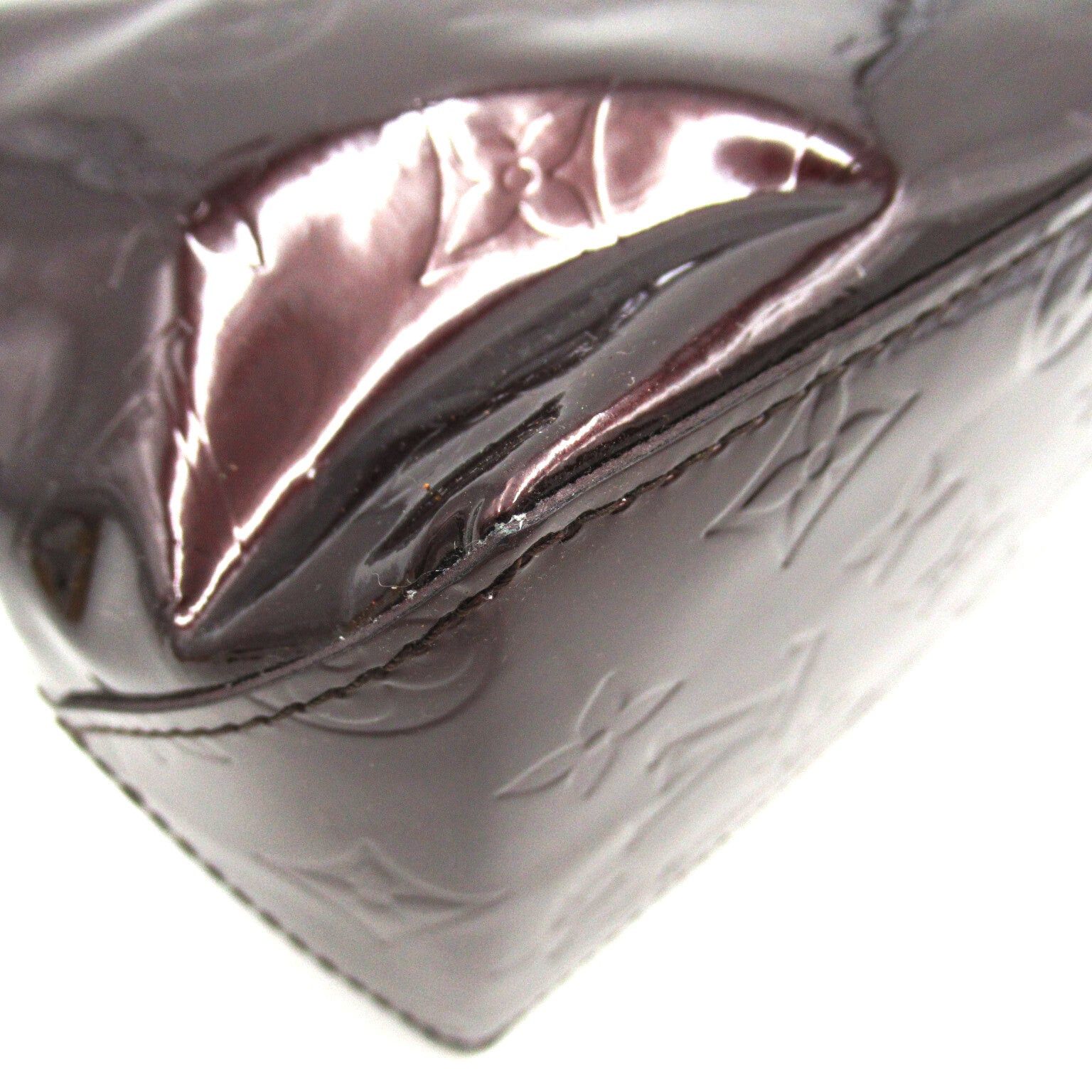 Louis Vuitton Louis Vuitton Lead Pm Handbag Tote Bag Patent Leather Vernis Brown Amarante Size ONE SIZE - 6 Thumbnail