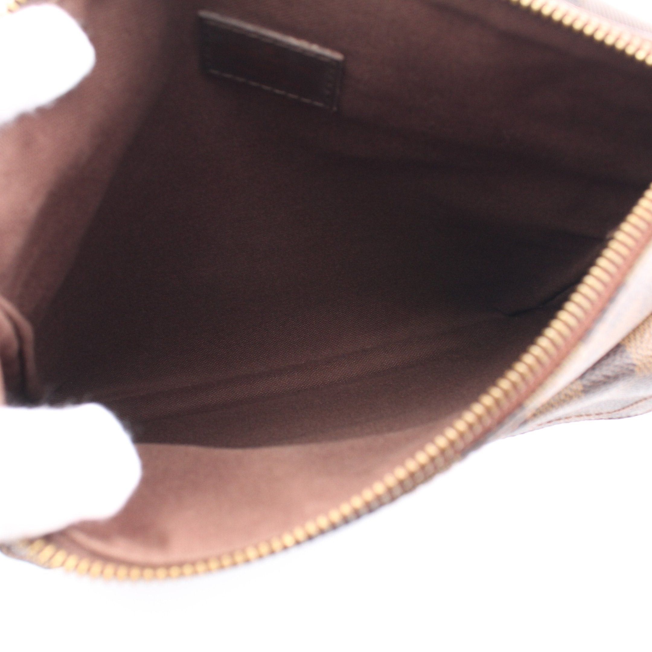 Louis Vuitton Louis Vuitton Pochette Melville Damier Ebene Shoulder Bag Leather Brown Size ONE SIZE - 3 Thumbnail