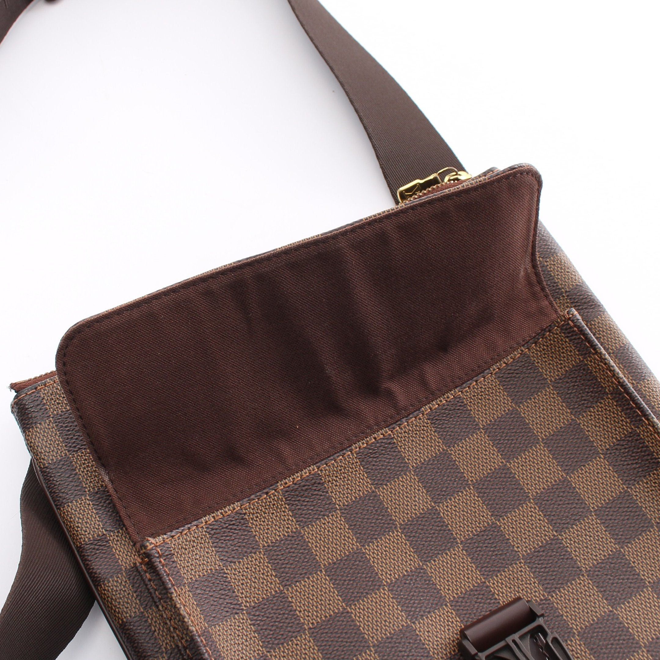 Louis Vuitton Louis Vuitton Pochette Melville Damier Ebene Shoulder Bag Leather Brown Size ONE SIZE - 8 Thumbnail