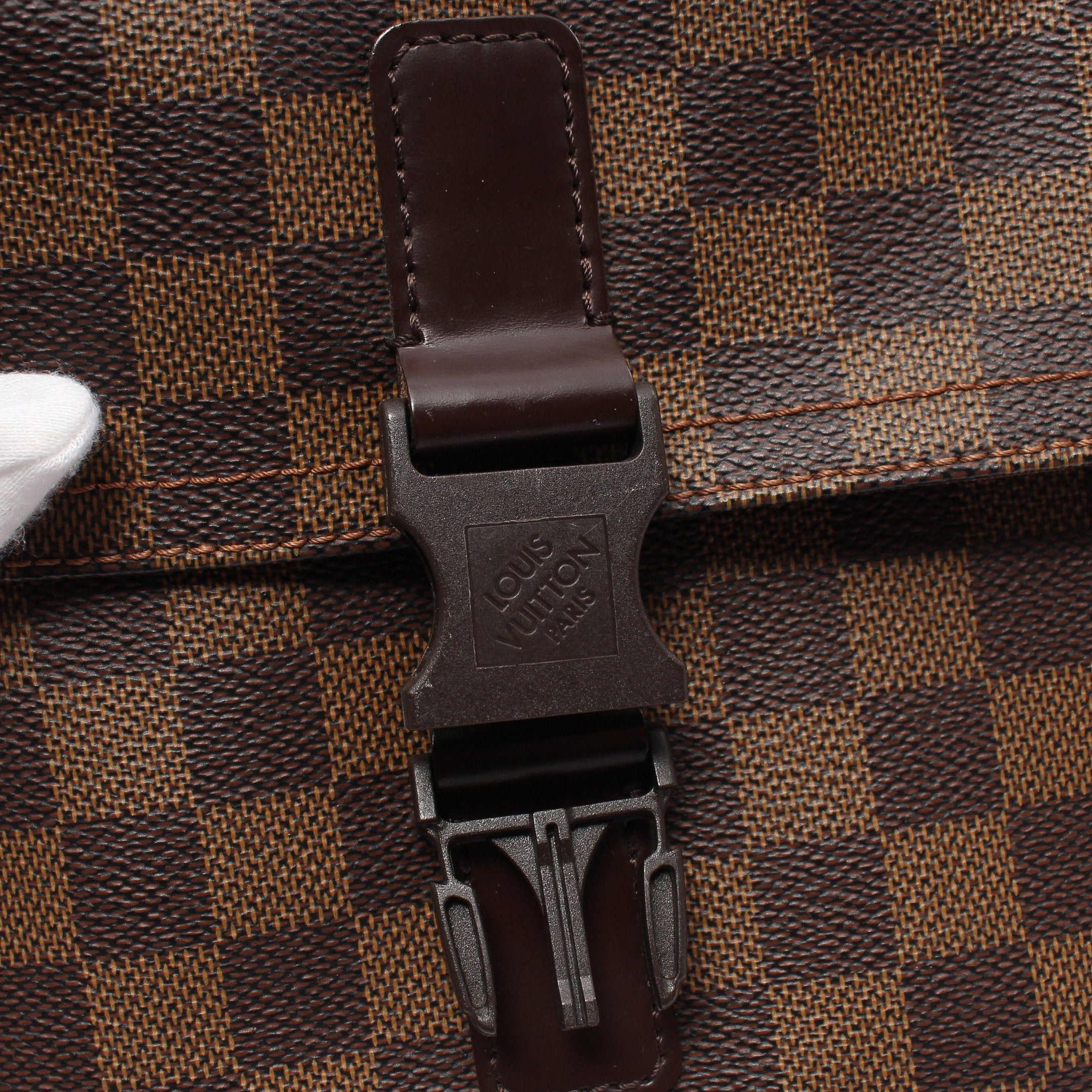 Louis Vuitton Louis Vuitton Pochette Melville Damier Ebene Shoulder Bag Leather Brown Size ONE SIZE - 9 Thumbnail