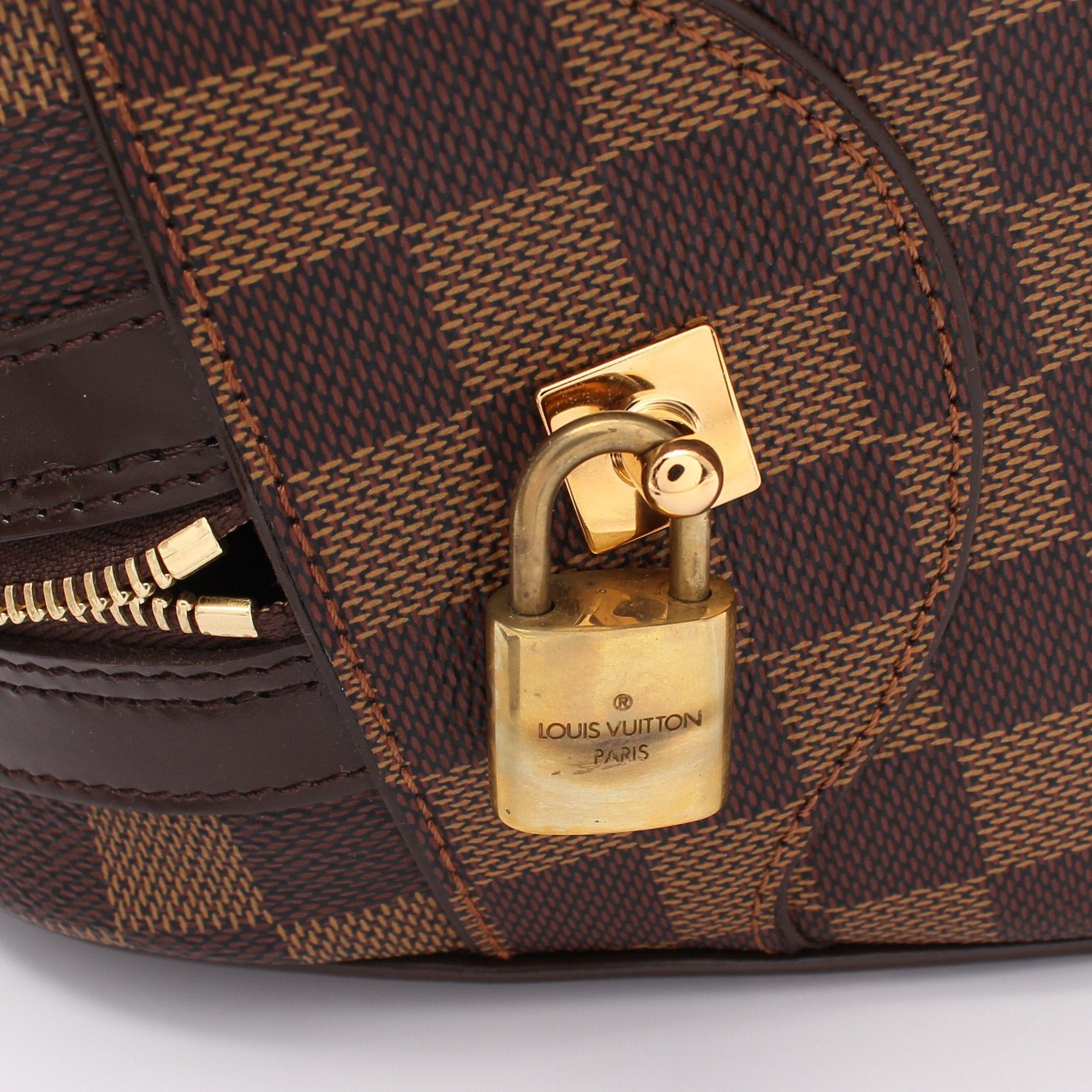Louis Vuitton Louis Vuitton Duomo Damier Ebene Handbag Leather Brown Size ONE SIZE - 9 Thumbnail