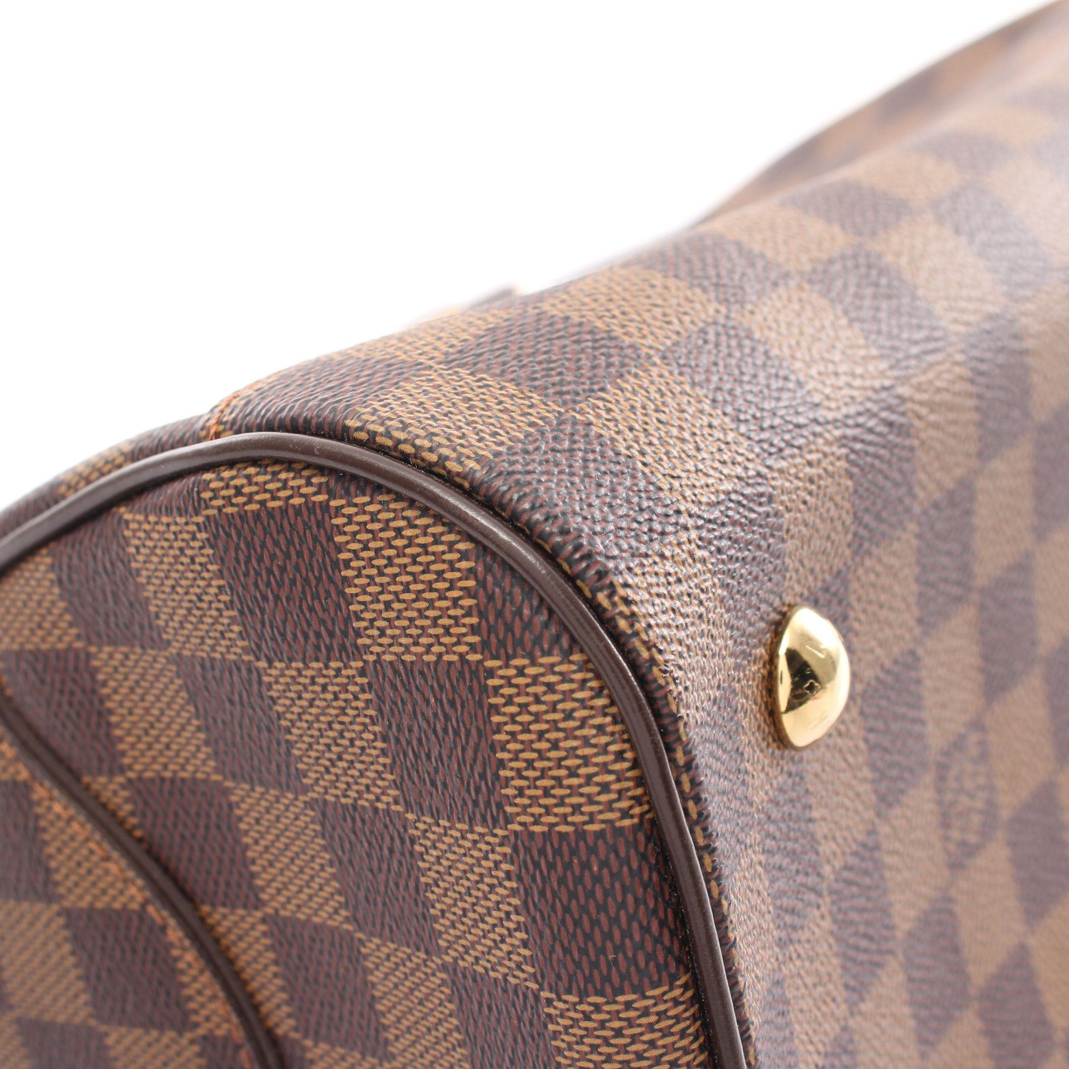 Louis Vuitton Louis Vuitton Duomo Damier Ebene Handbag Leather Brown Size ONE SIZE - 7 Thumbnail