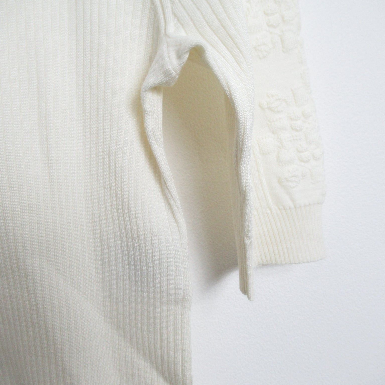 Chanel Chanel Knit Wool Silk White Size ONE SIZE - 4 Thumbnail