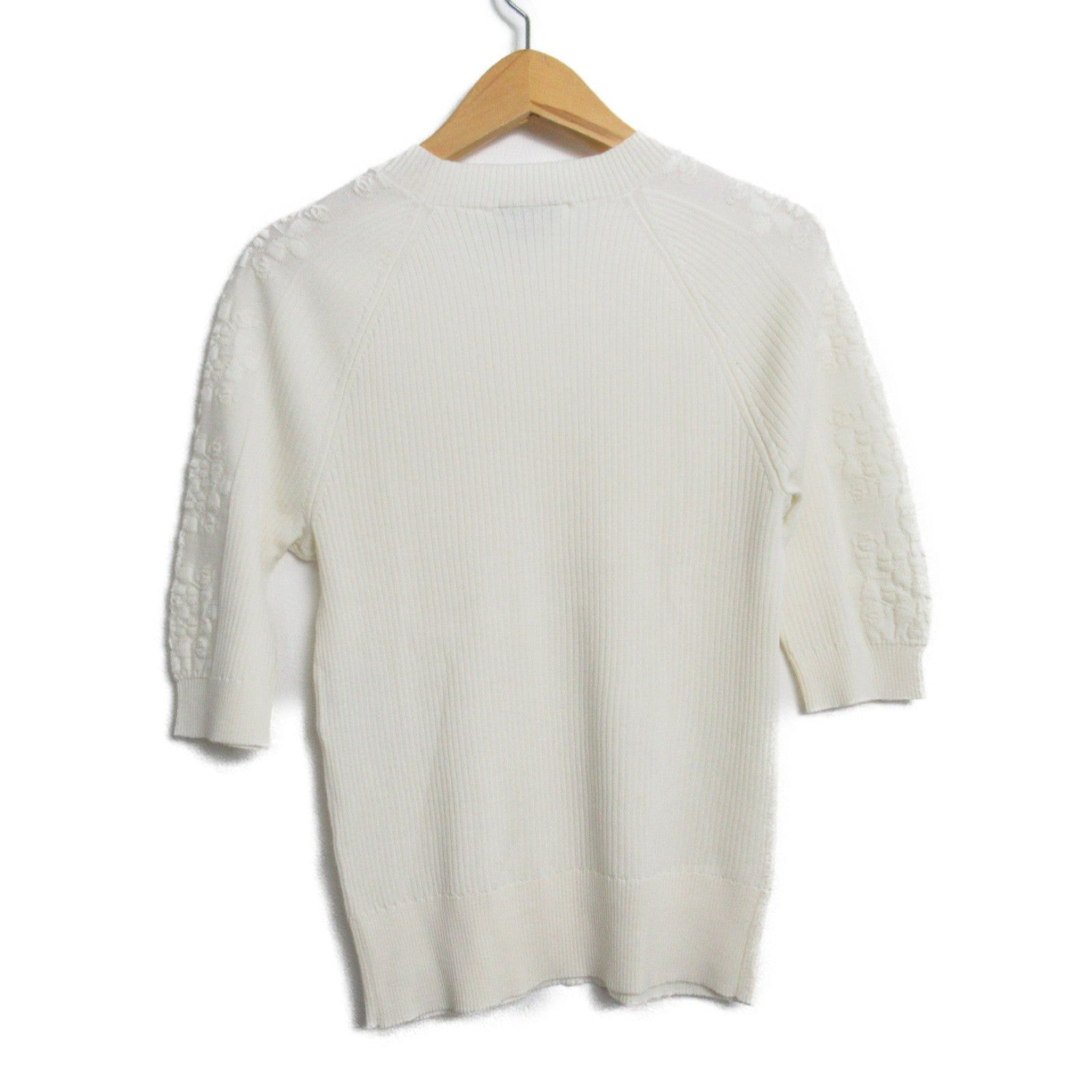 Chanel Chanel Knit Wool Silk White Size ONE SIZE - 2 Thumbnail
