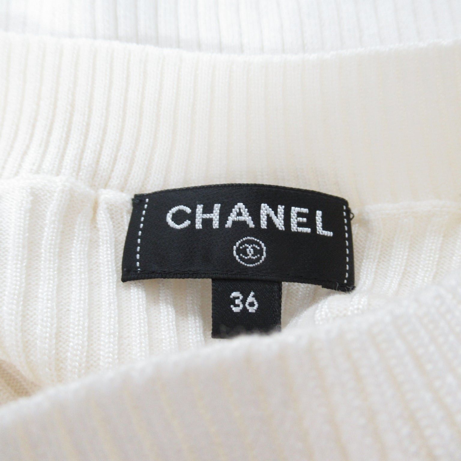 Chanel Chanel Knit Wool Silk White Size ONE SIZE - 5 Thumbnail