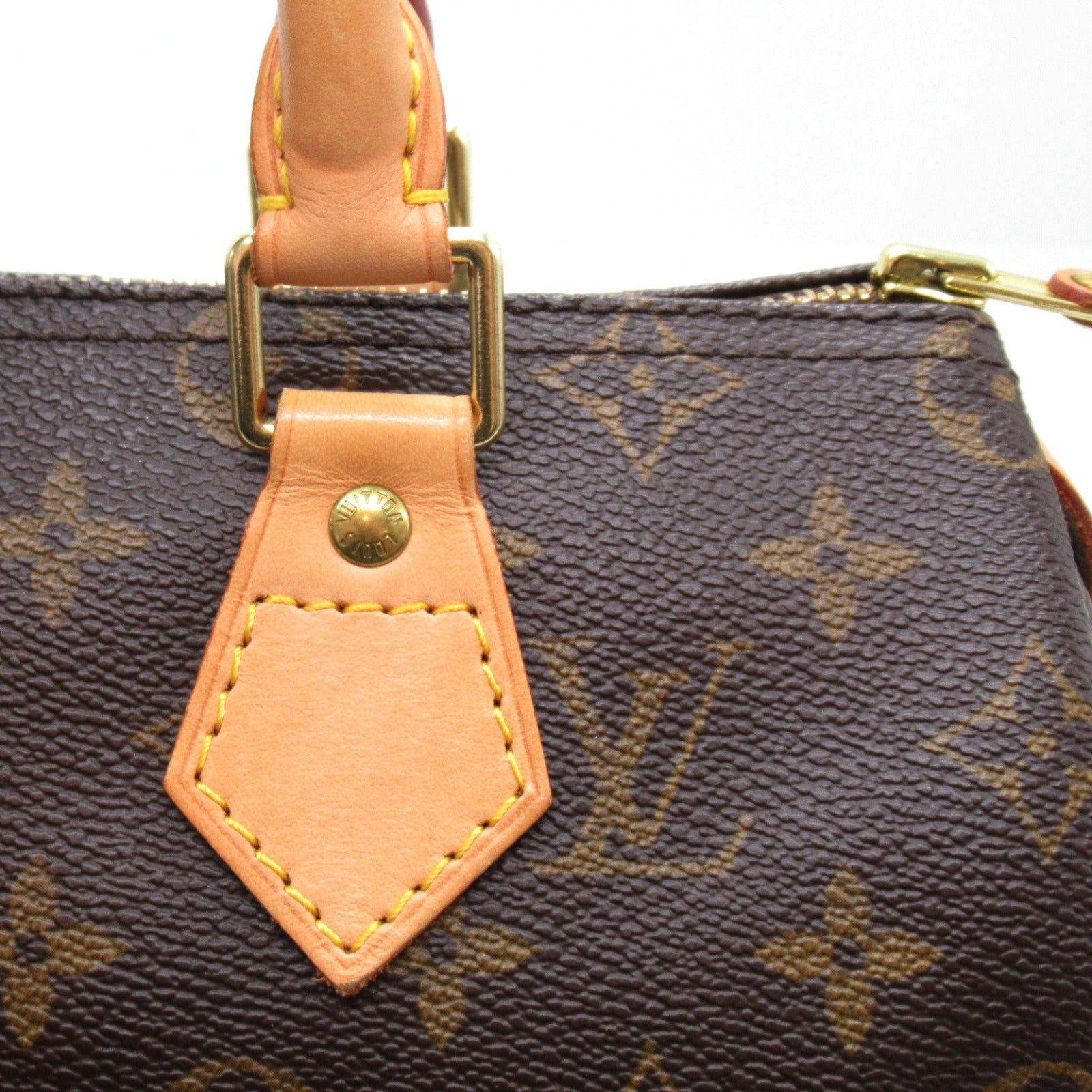 Louis Vuitton Louis Vuitton Speedy 25 Handbag Coated Canvas Monogram Brown Size ONE SIZE - 12 Thumbnail
