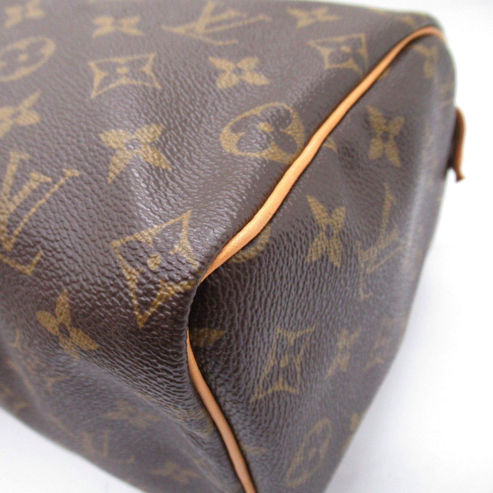 Louis Vuitton Louis Vuitton Speedy 25 Handbag Coated Canvas Monogram Brown Size ONE SIZE - 9 Thumbnail