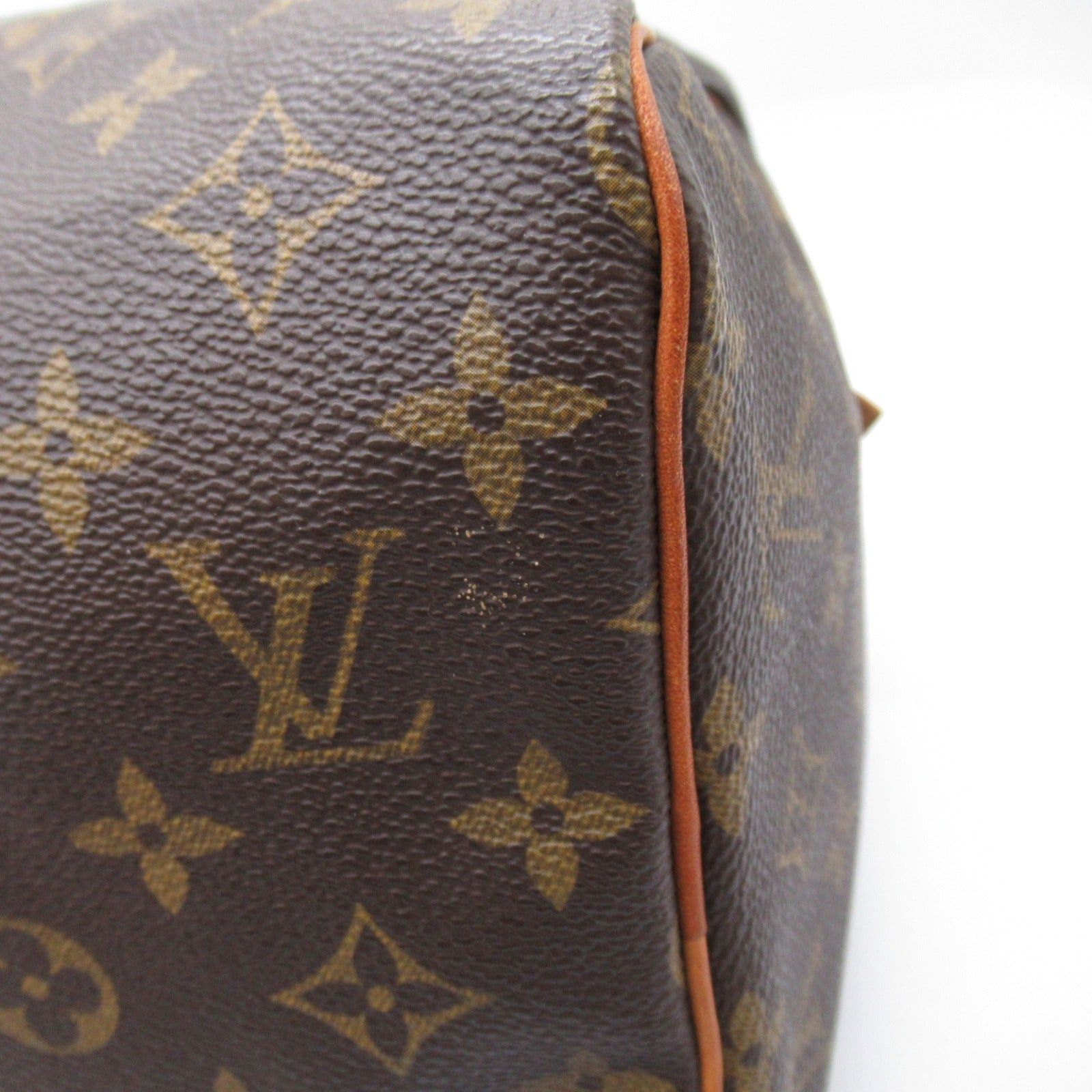 Louis Vuitton Louis Vuitton Speedy 30 Handbag Coated Canvas Monogram Brown Size ONE SIZE - 10 Thumbnail