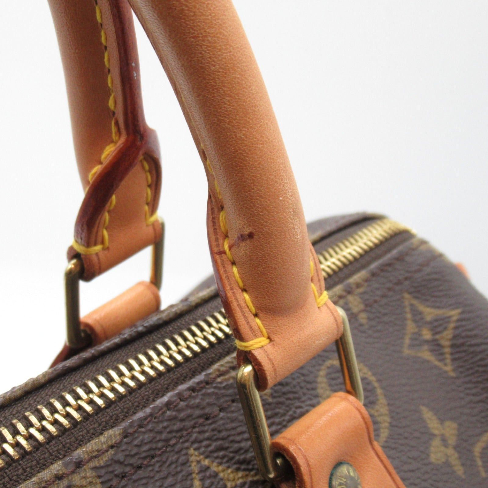 Louis Vuitton Louis Vuitton Speedy 30 Handbag Coated Canvas Monogram Brown Size ONE SIZE - 12 Thumbnail