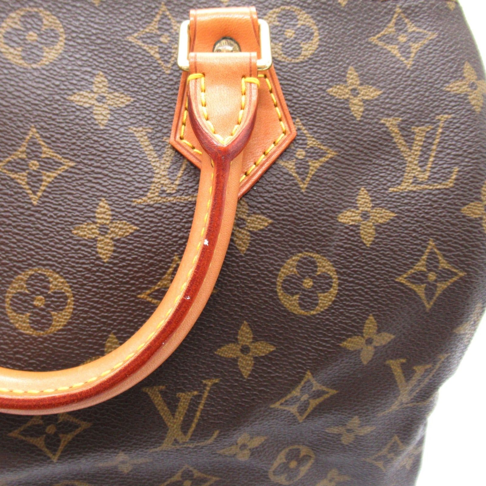 Louis Vuitton Louis Vuitton Speedy 30 Handbag Coated Canvas Monogram Brown Size ONE SIZE - 13 Thumbnail