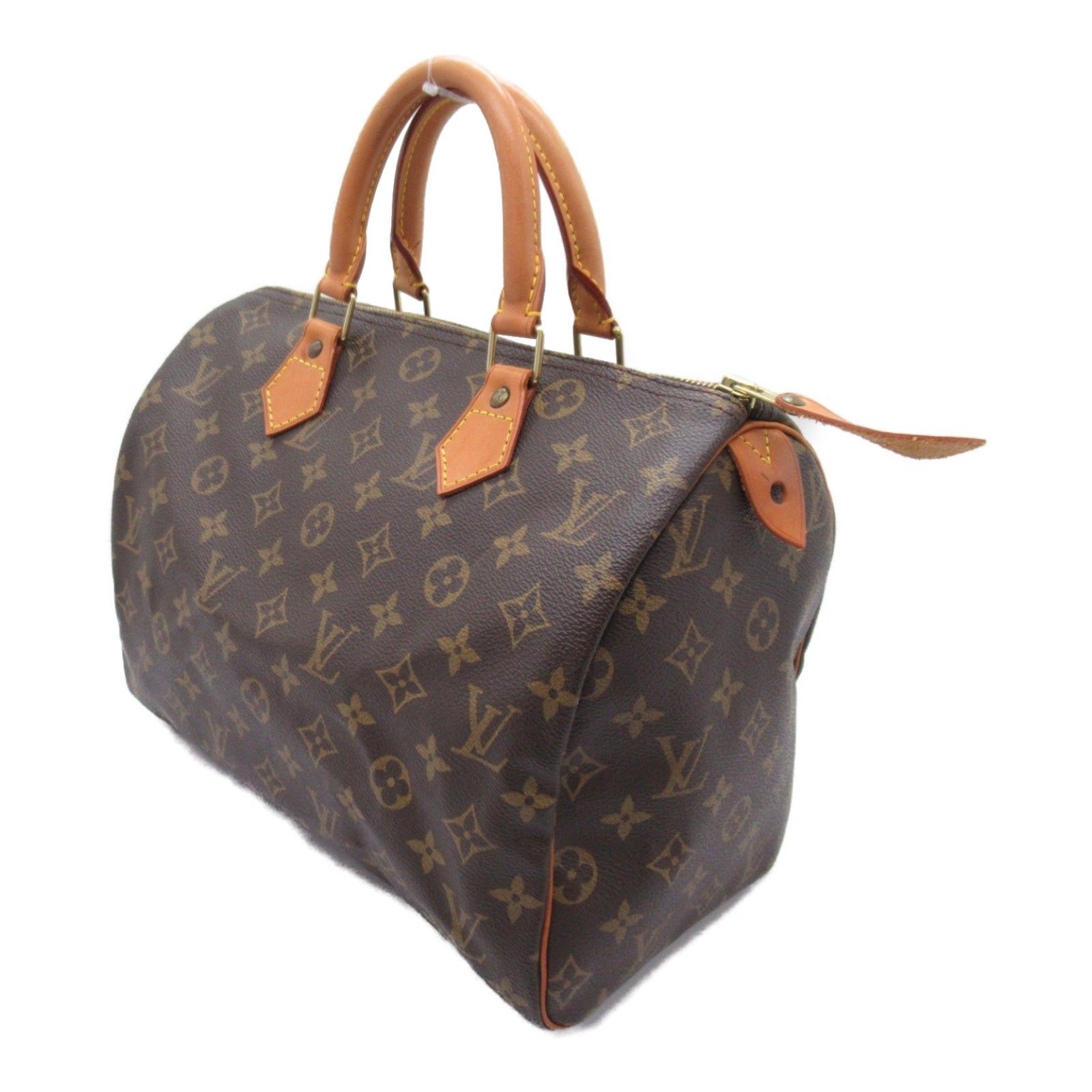 Louis Vuitton Louis Vuitton Speedy 30 Handbag Coated Canvas Monogram Brown Size ONE SIZE - 3 Thumbnail