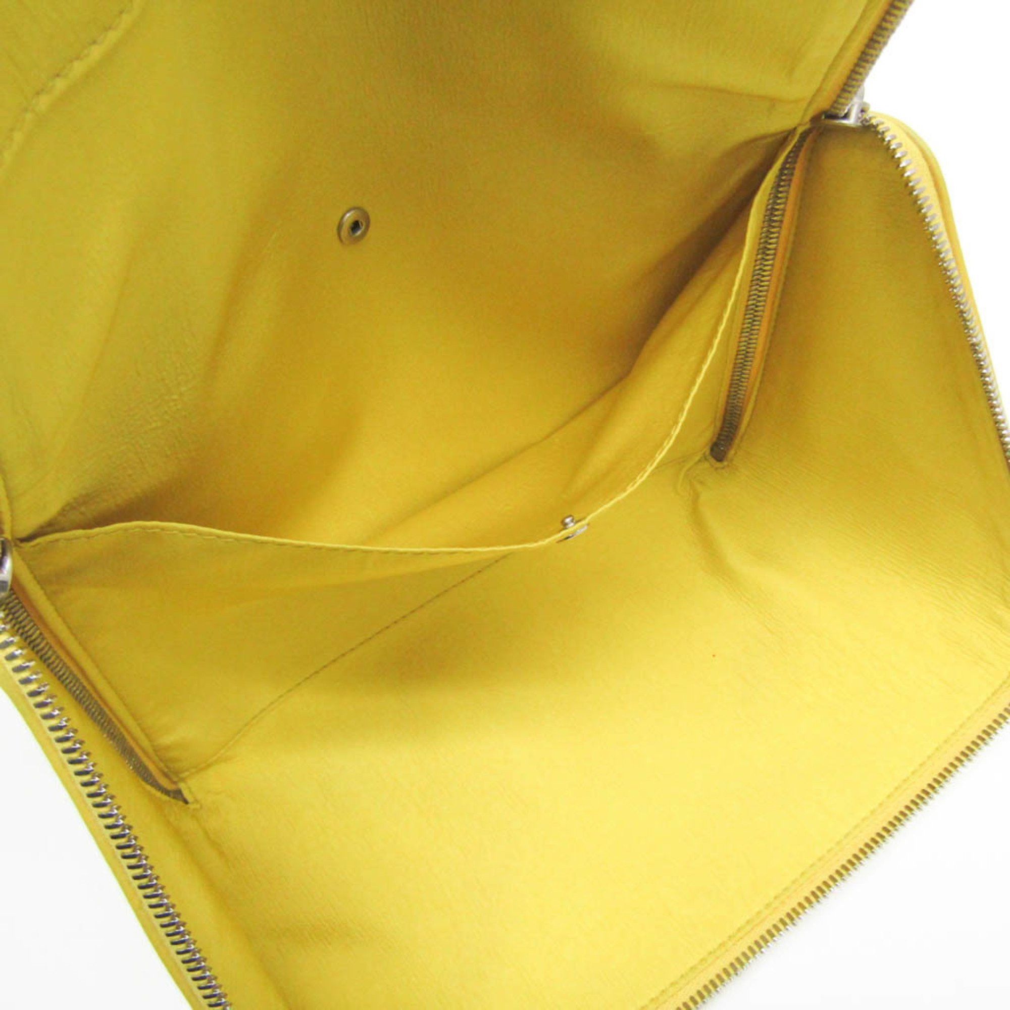 Bottega Veneta Organizer Yellow Leather Clutch Bag (Pre-Owned) Size ONE SIZE - 9 Thumbnail