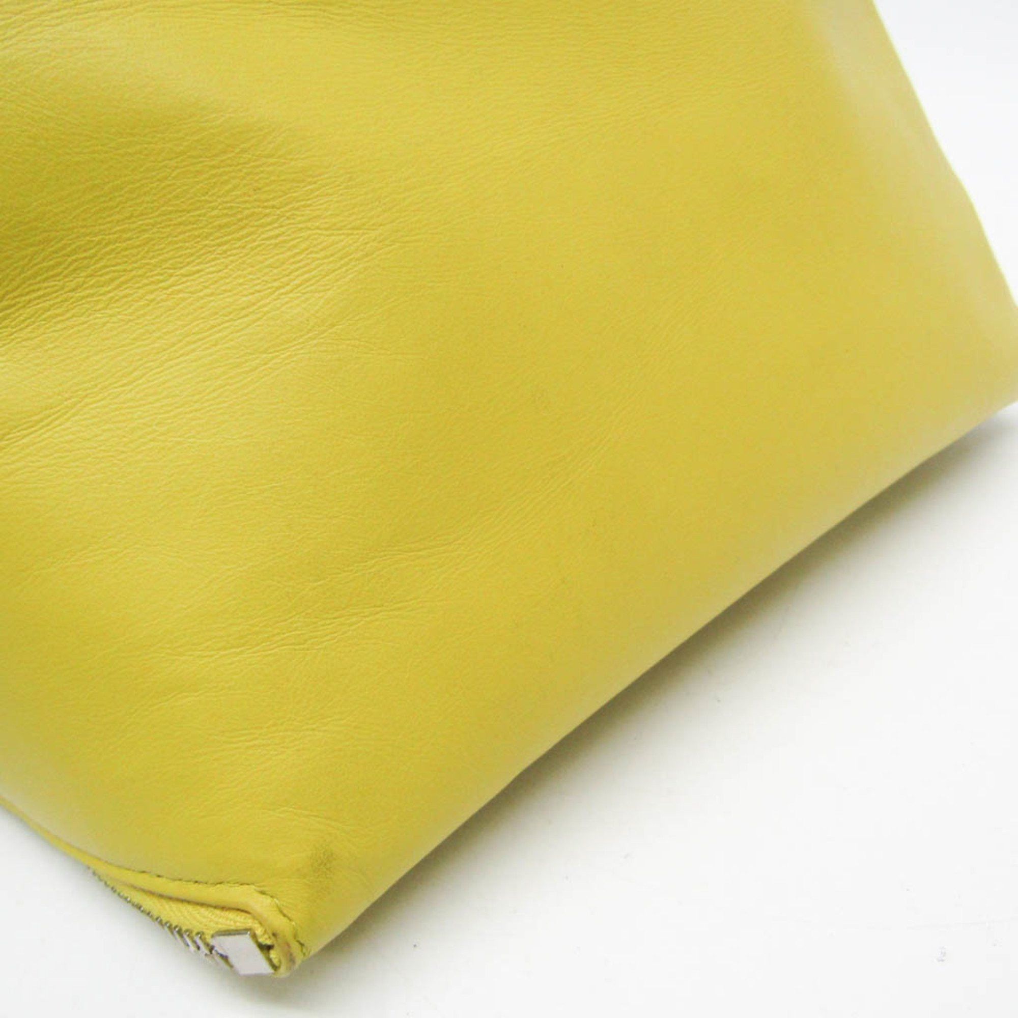 Bottega Veneta Organizer Yellow Leather Clutch Bag (Pre-Owned) Size ONE SIZE - 10 Thumbnail