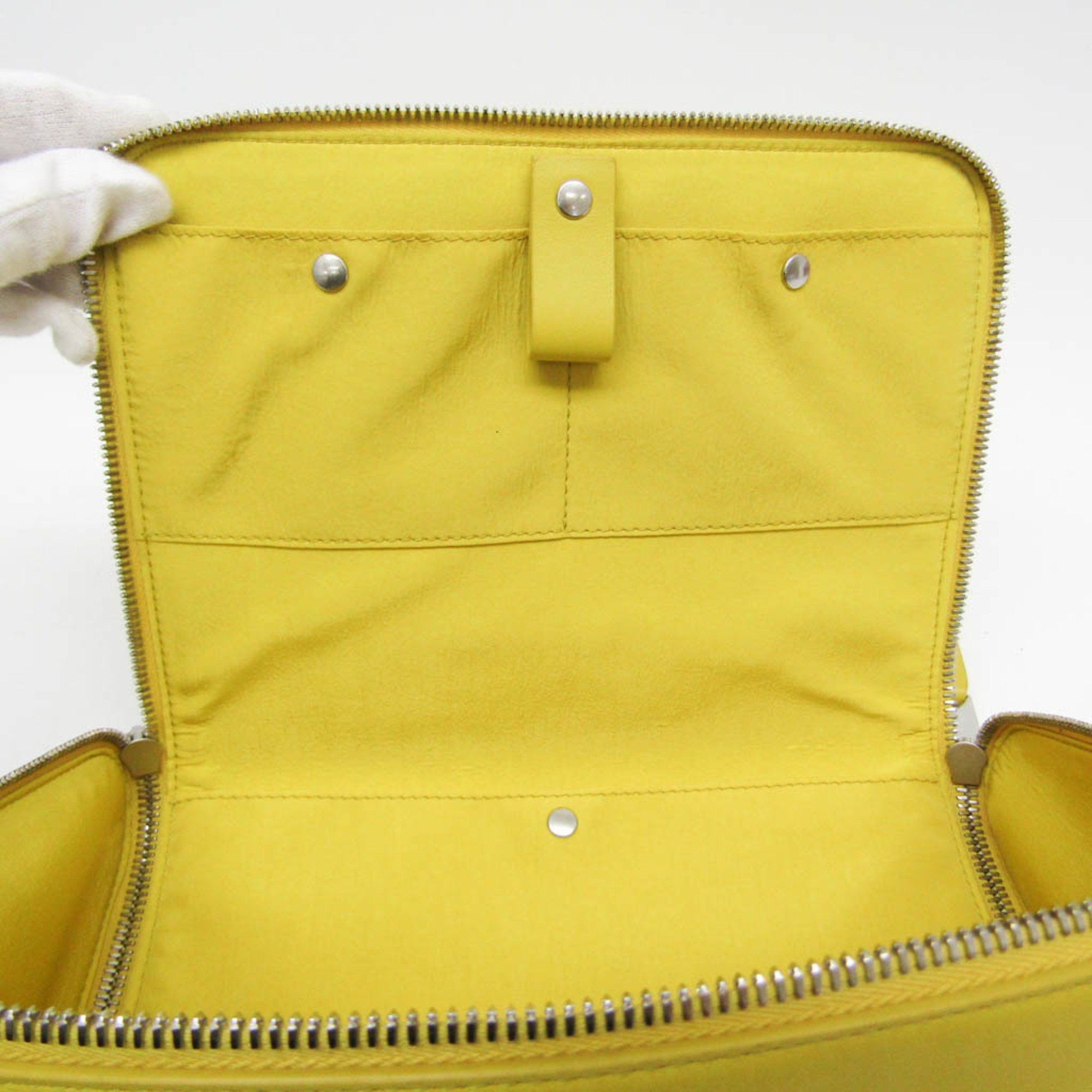 Bottega Veneta Organizer Yellow Leather Clutch Bag (Pre-Owned) Size ONE SIZE - 11 Thumbnail