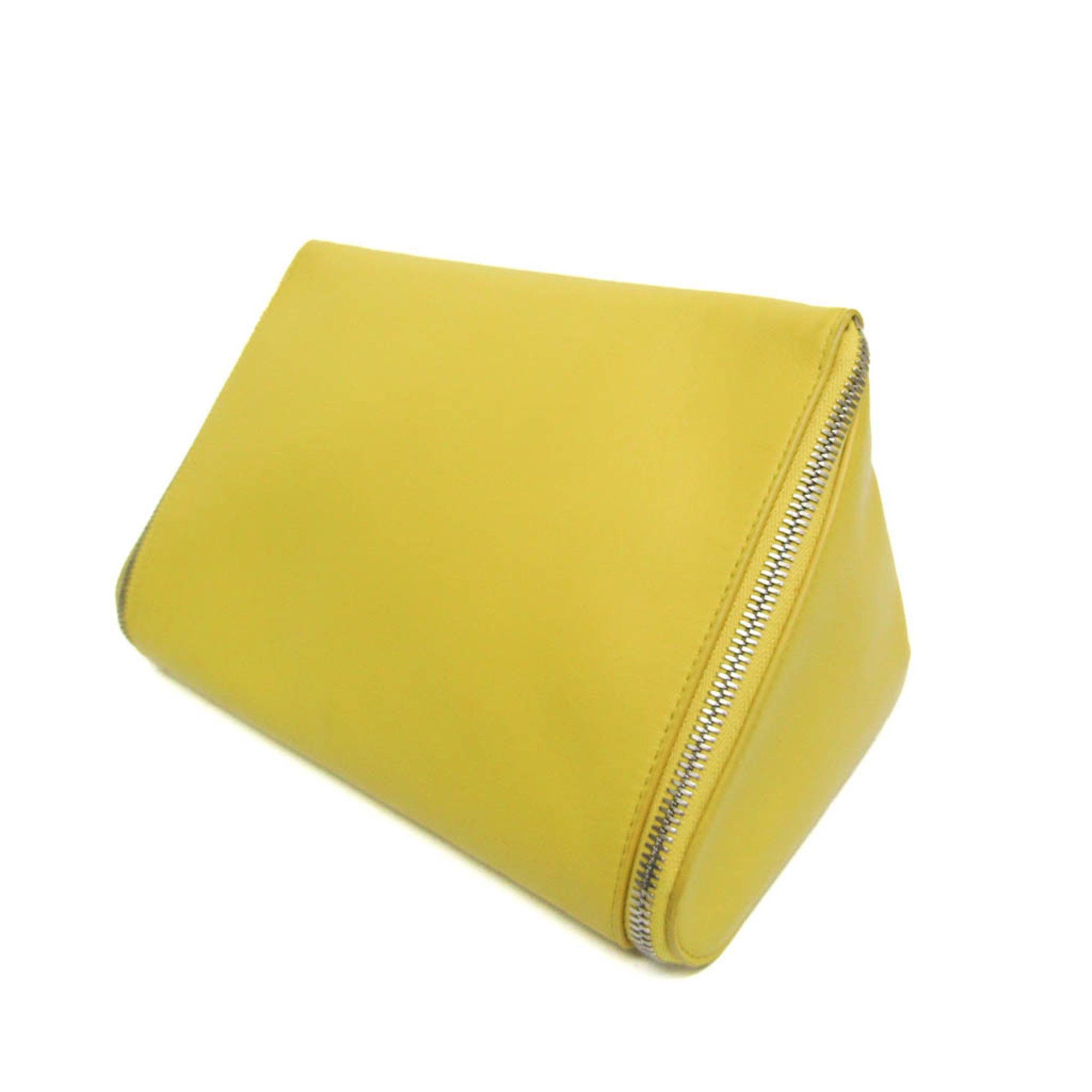 Bottega Veneta Organizer Yellow Leather Clutch Bag (Pre-Owned) Size ONE SIZE - 2 Thumbnail