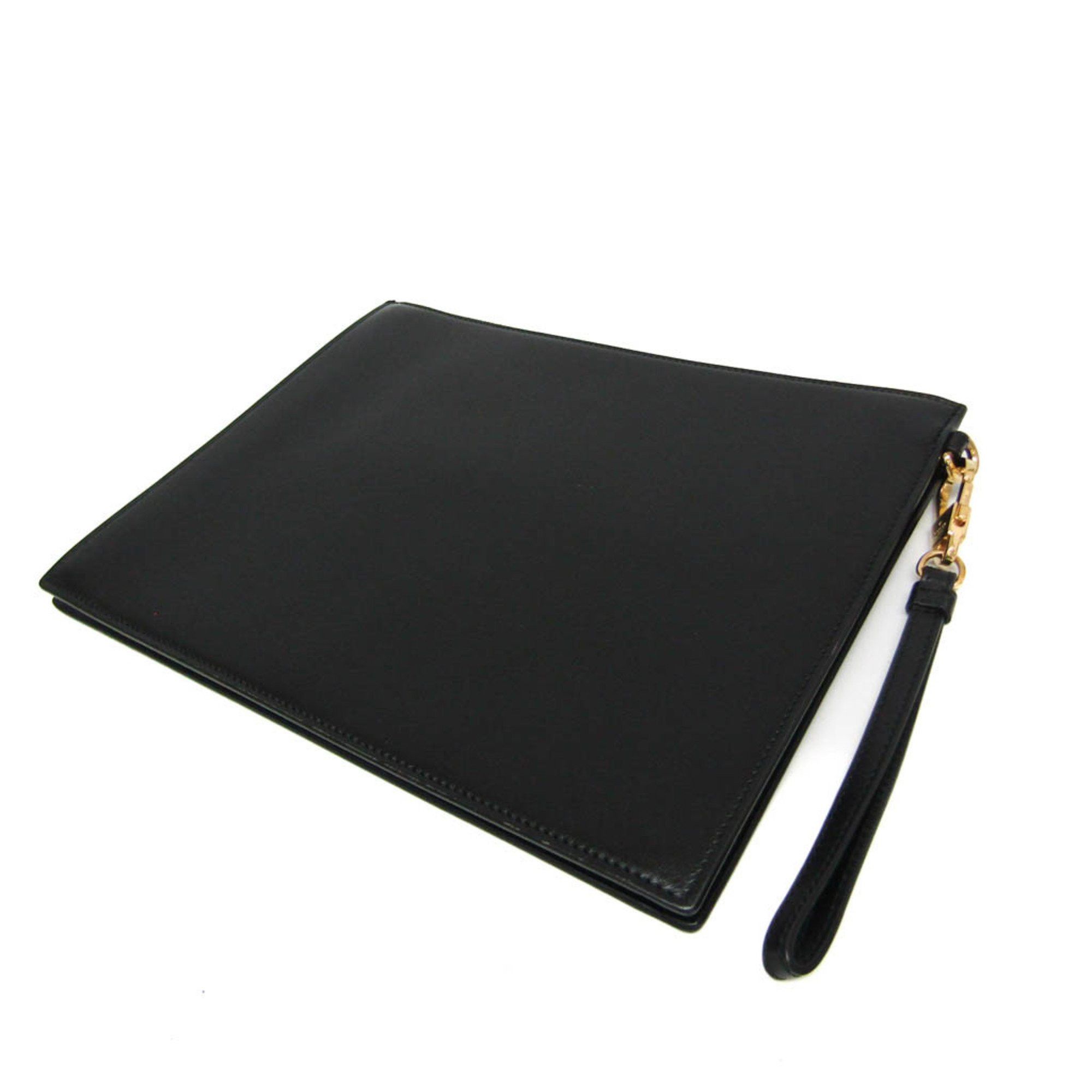 Gucci Black Leather Clutch Bag (Pre-Owned) Size ONE SIZE - 2 Thumbnail