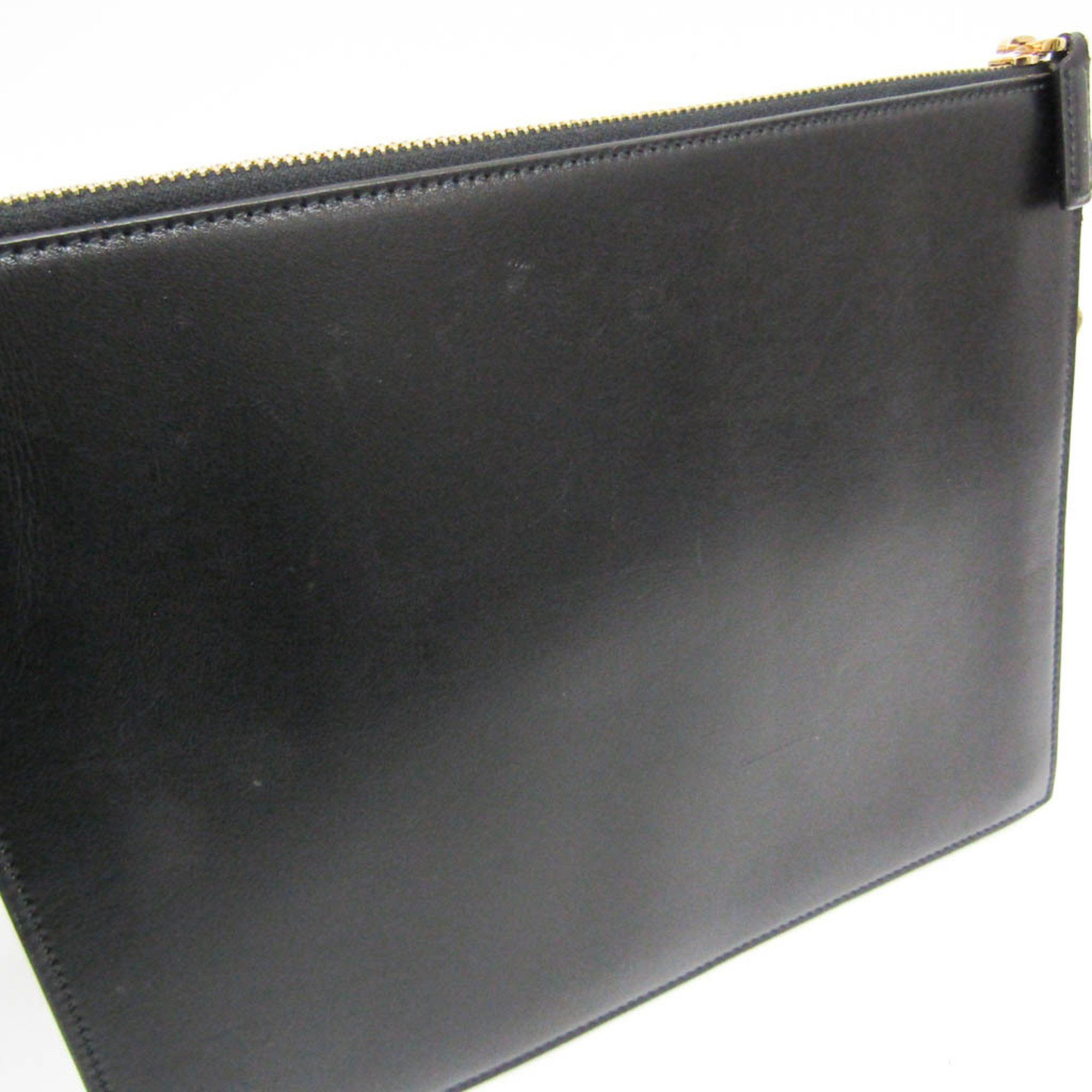 Gucci Black Leather Clutch Bag (Pre-Owned) Size ONE SIZE - 8 Thumbnail