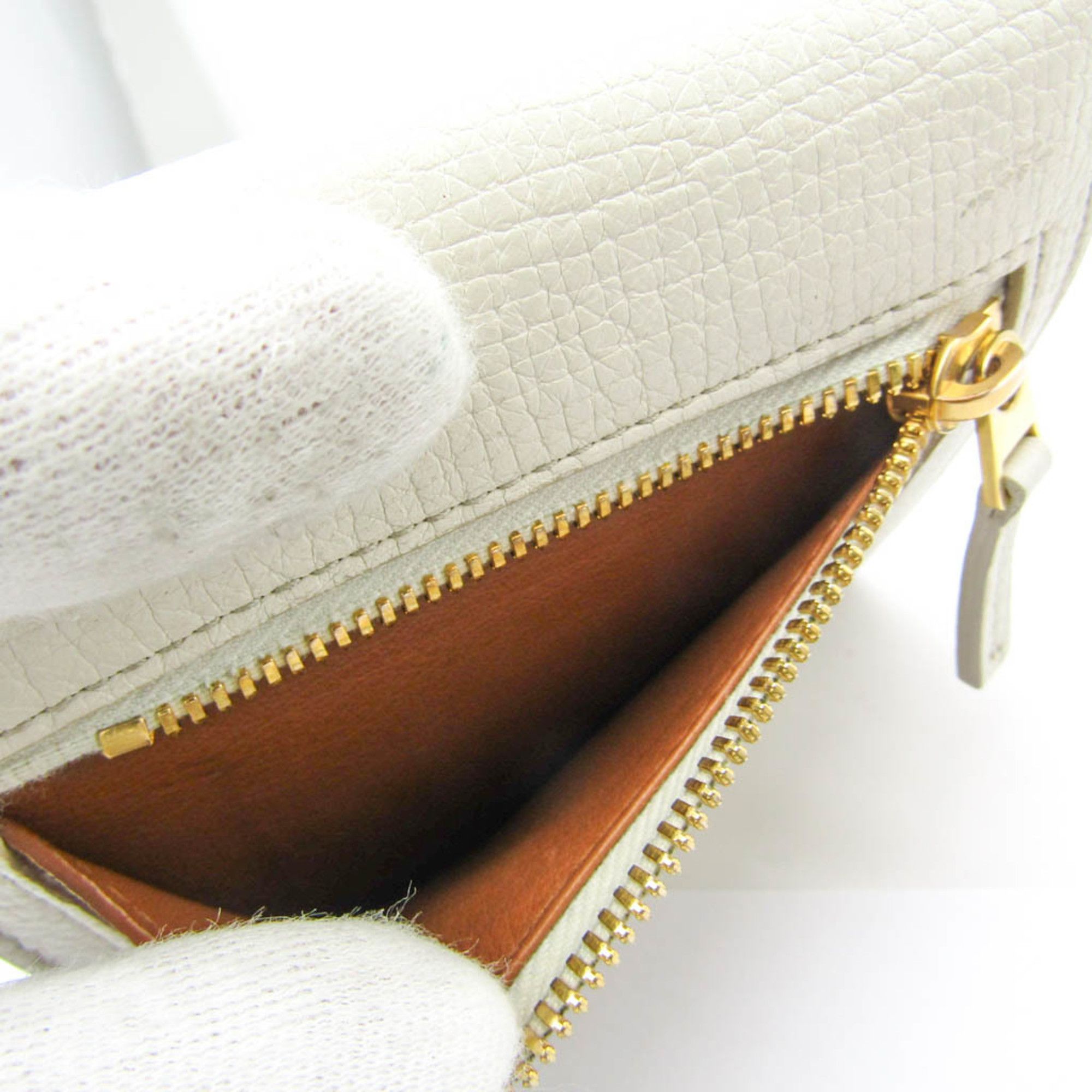 Bottega Veneta Palmerato White Leather Wallet (Pre-Owned) Size ONE SIZE - 6 Thumbnail