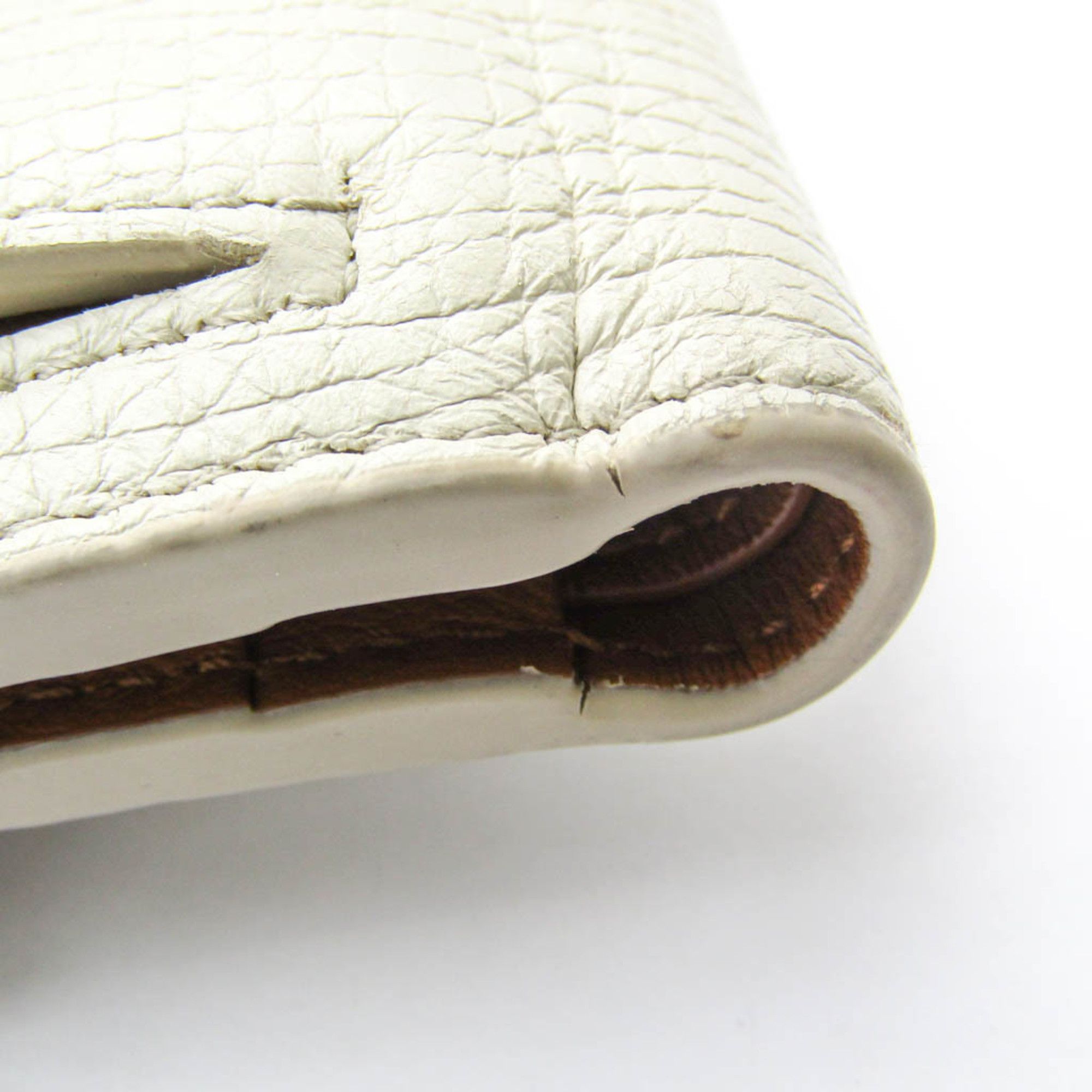 Bottega Veneta Palmerato White Leather Wallet (Pre-Owned) Size ONE SIZE - 11 Thumbnail