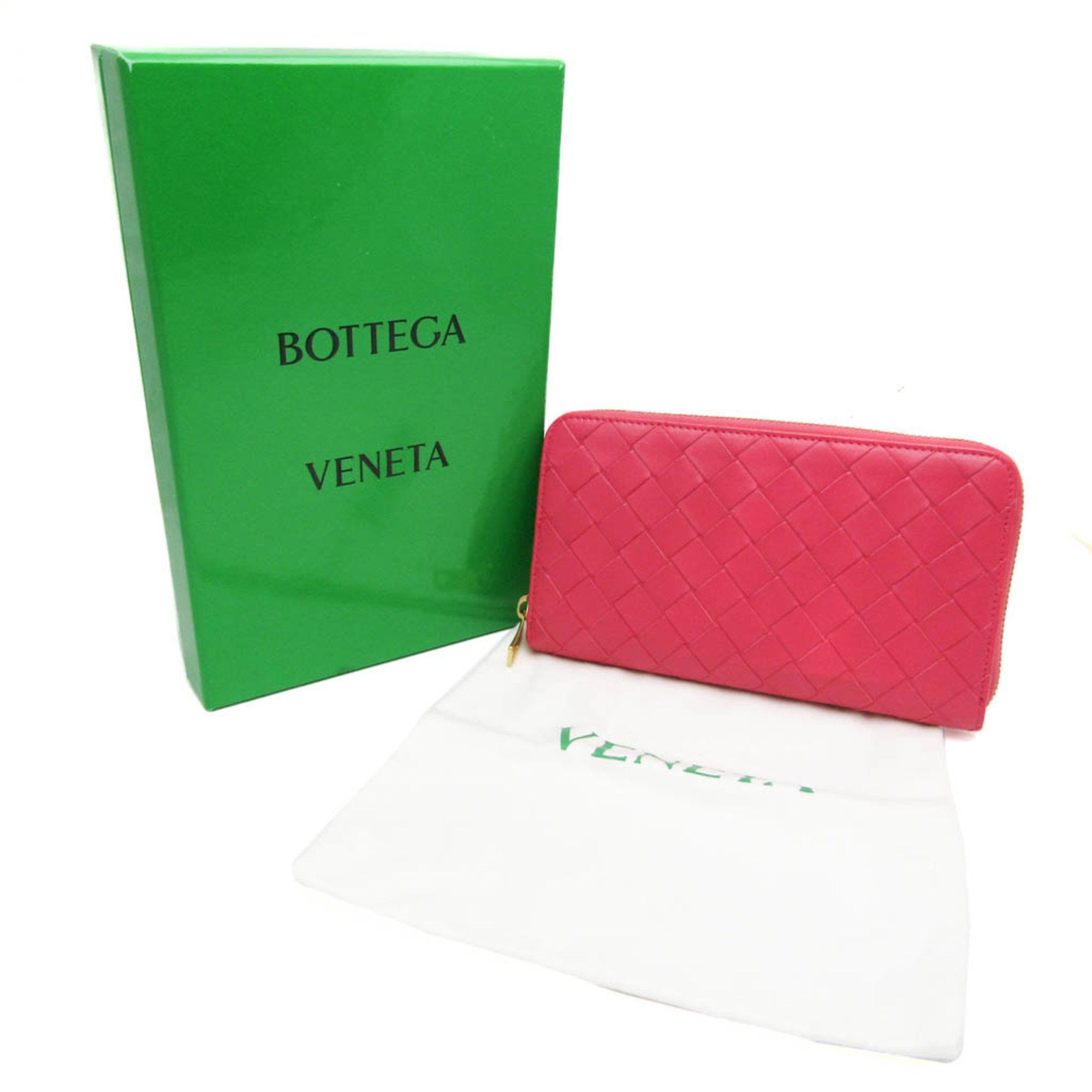 Bottega Veneta Intrecciato Pink Leather Wallet (Pre-Owned) Size ONE SIZE - 7 Thumbnail