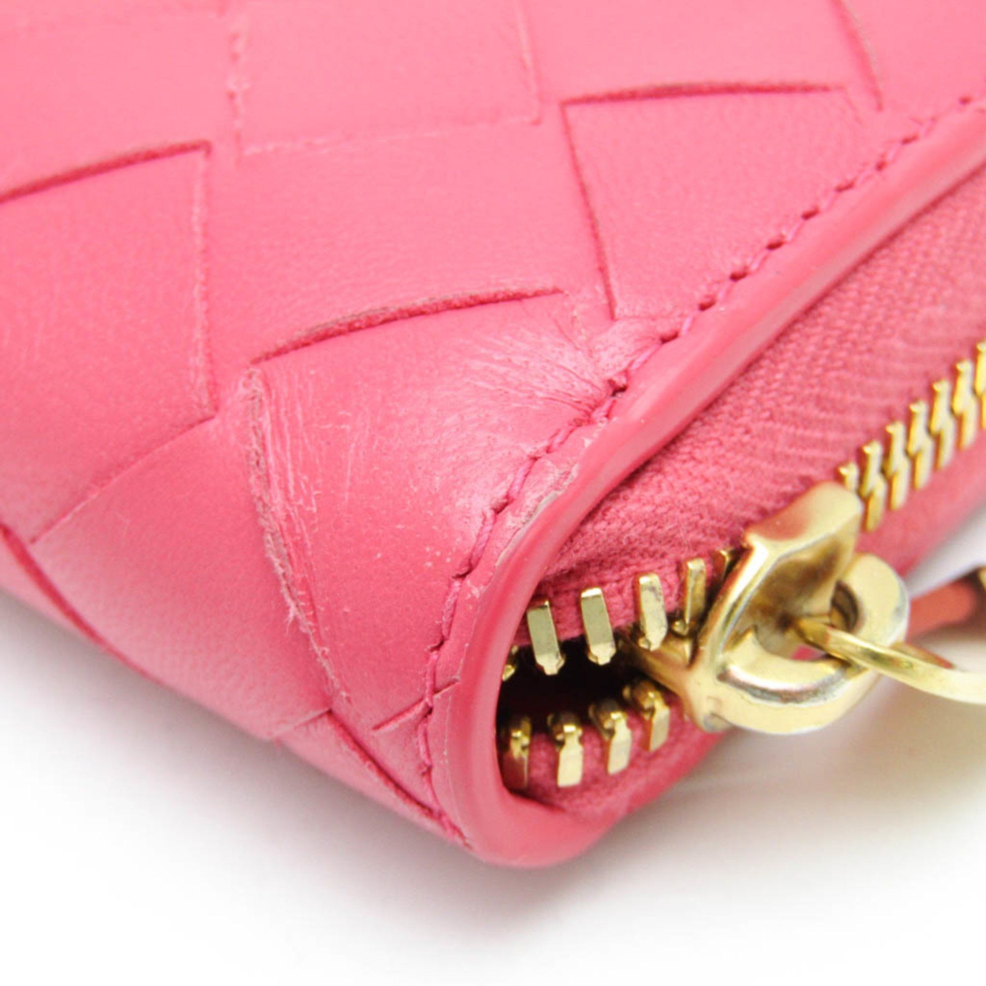 Bottega Veneta Intrecciato Pink Leather Wallet (Pre-Owned) Size ONE SIZE - 8 Thumbnail