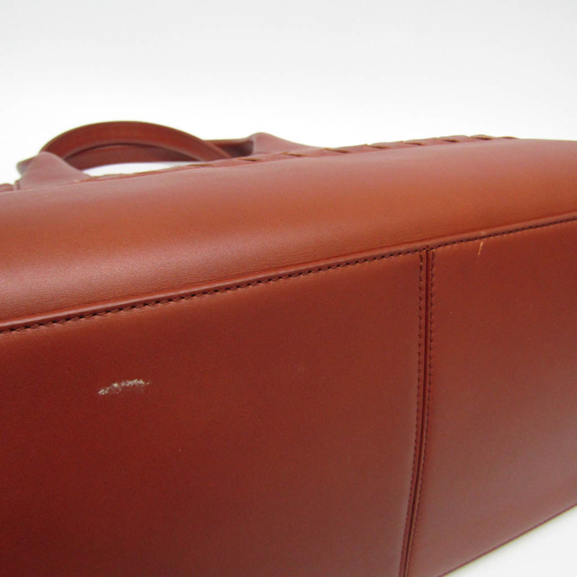 Bottega Veneta Intrecciato Brown Leather Tote Bag (Pre-Owned) Size ONE SIZE - 3 Thumbnail