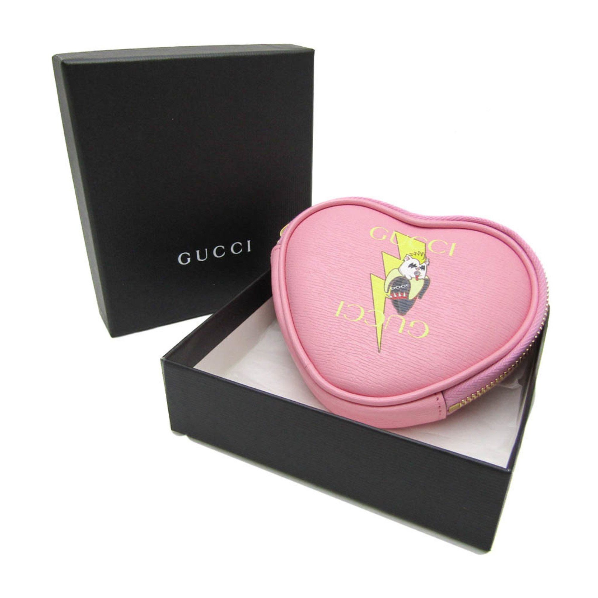 Gucci Heart Pink Leather Wallet (Pre-Owned) Size ONE SIZE - 6 Thumbnail