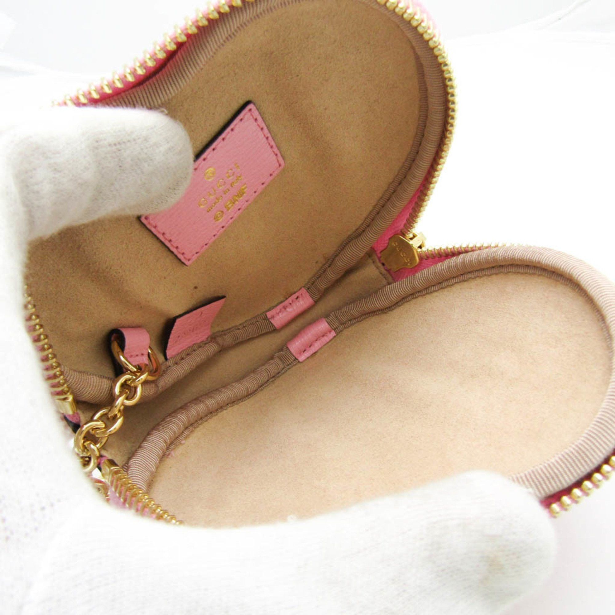Gucci Heart Pink Leather Wallet (Pre-Owned) Size ONE SIZE - 3 Thumbnail