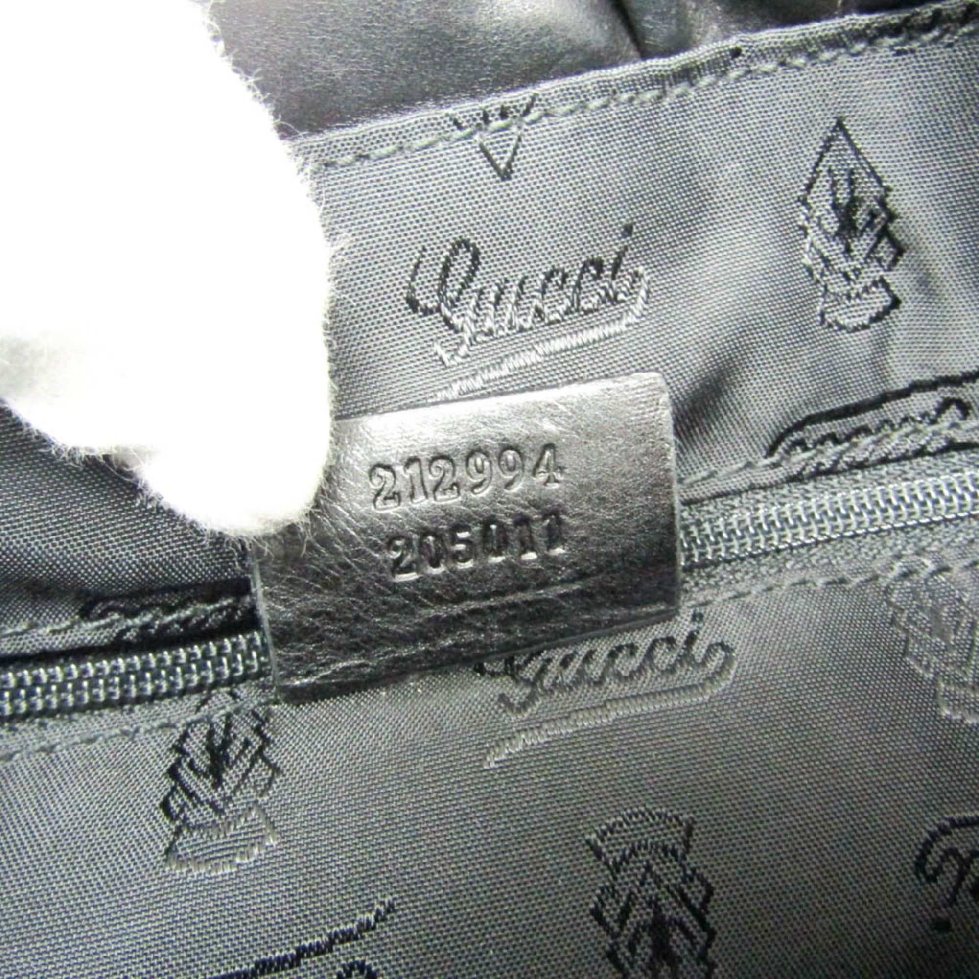 Gucci Crest Black Leather Handbag (Pre-Owned) Size ONE SIZE - 6 Thumbnail