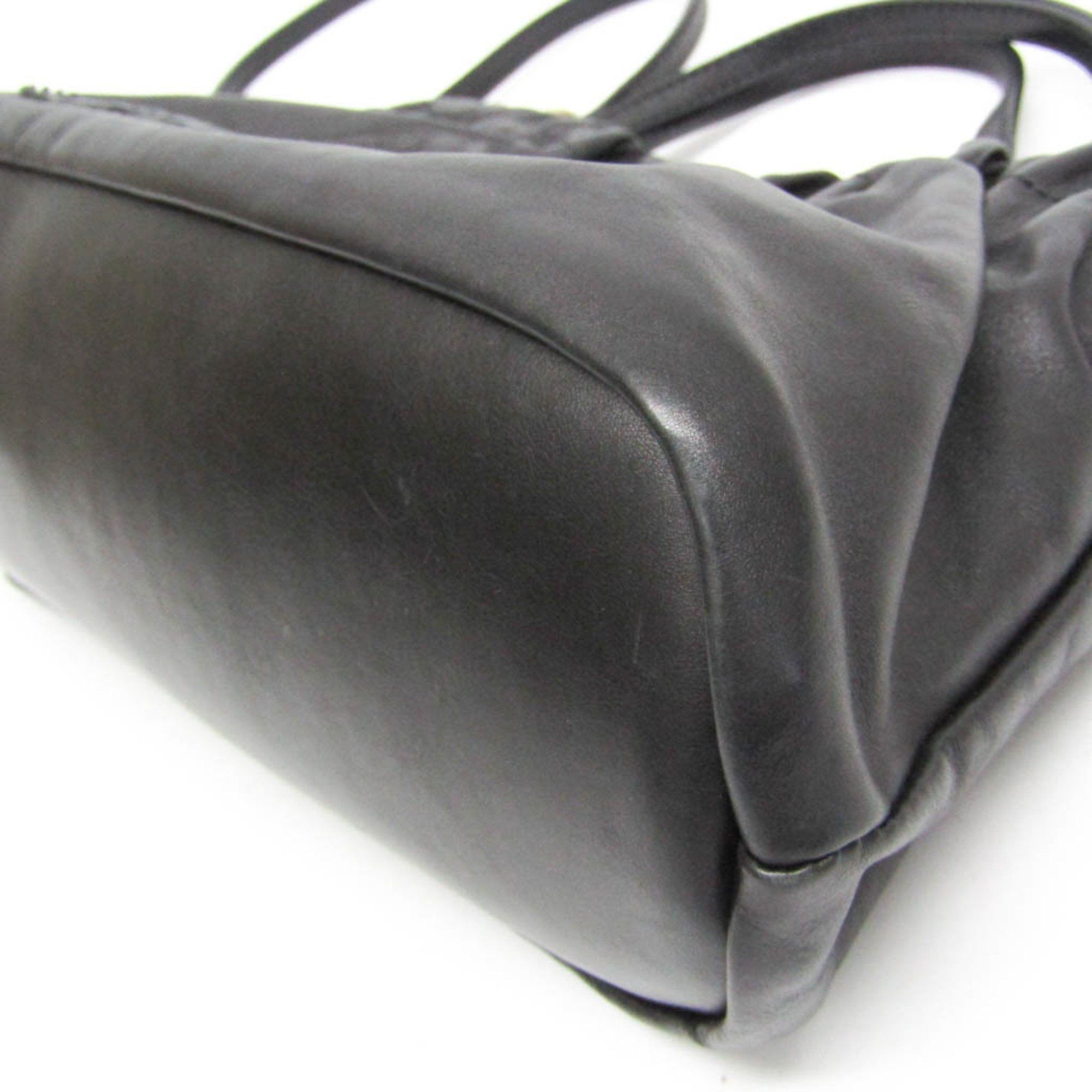 Gucci Crest Black Leather Handbag (Pre-Owned) Size ONE SIZE - 9 Thumbnail