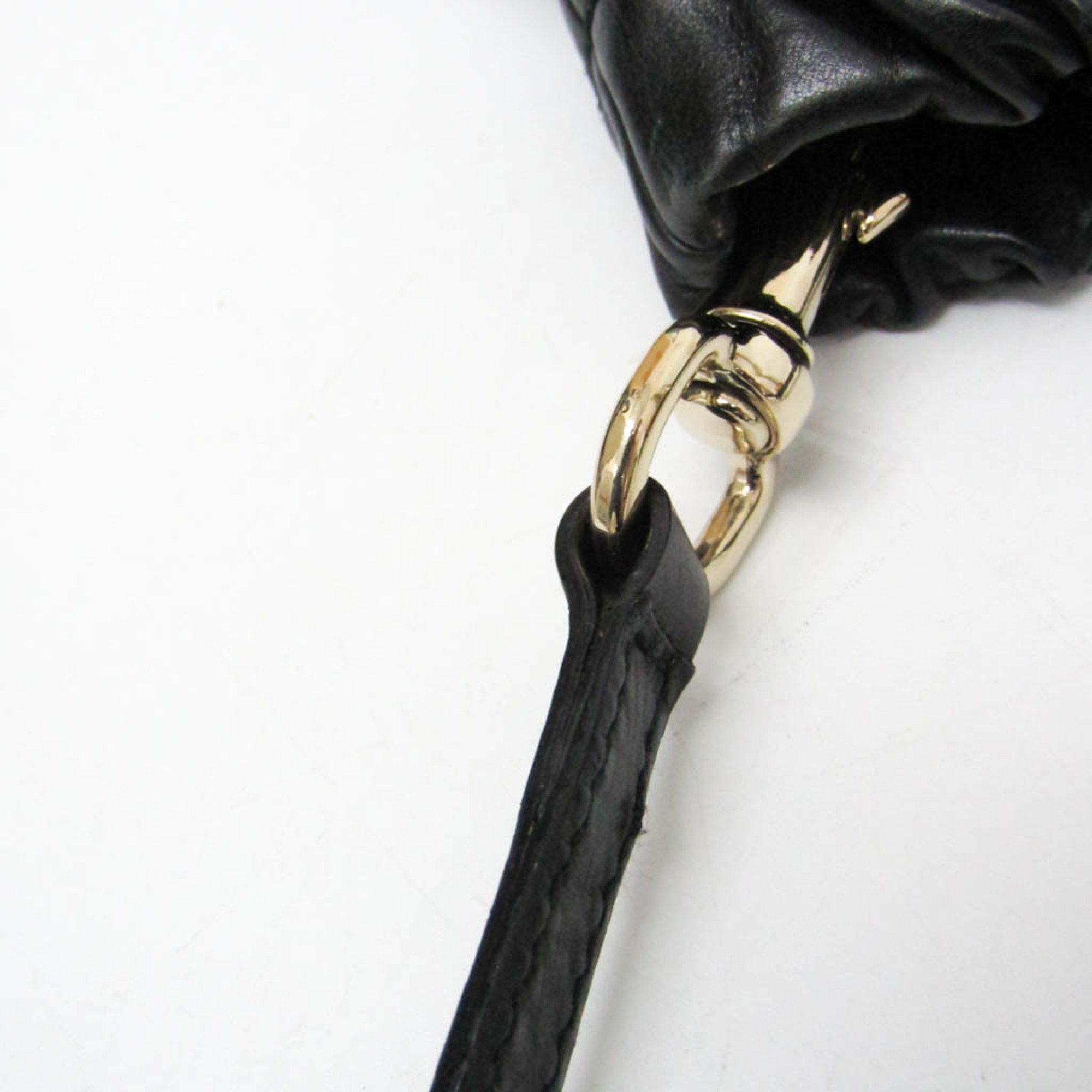 Gucci Crest Black Leather Handbag (Pre-Owned) Size ONE SIZE - 11 Thumbnail