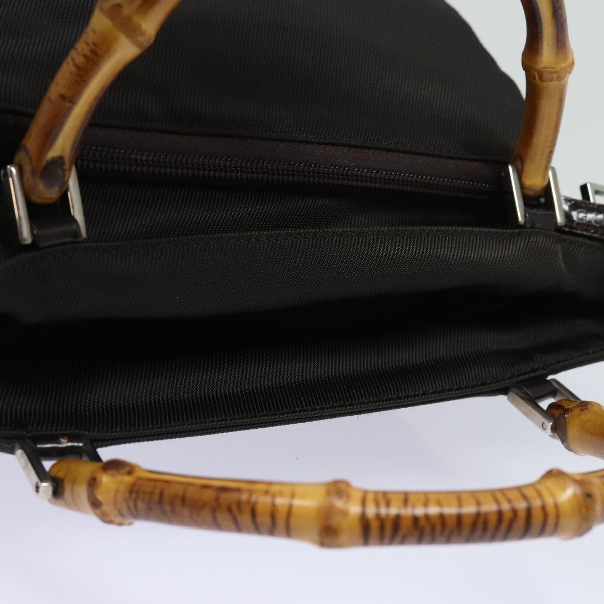 Gucci Bamboo Black Synthetic Handbag (Pre-Owned) Size ONE SIZE - 13 Thumbnail