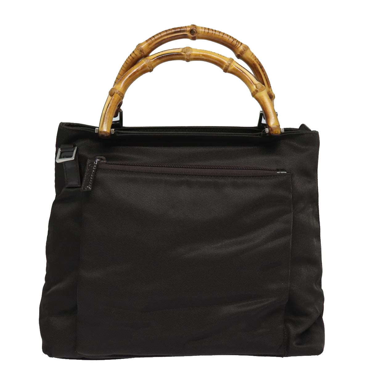 Gucci Bamboo Black Synthetic Handbag (Pre-Owned) Size ONE SIZE - 10 Thumbnail