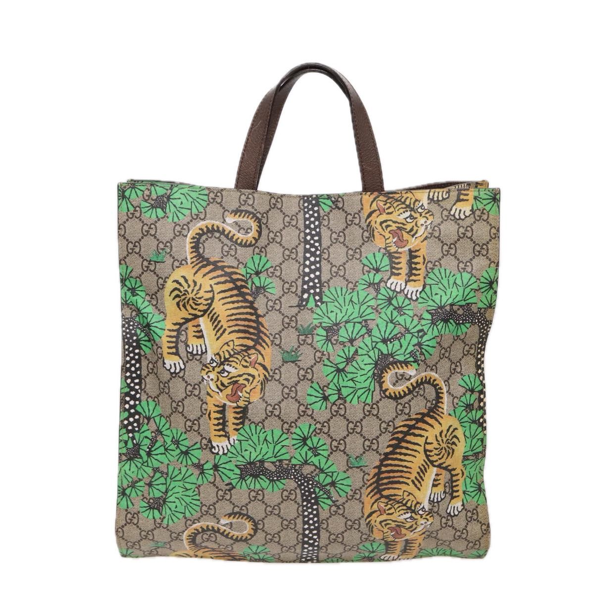 Gucci Tiger Beige Canvas Tote Bag (Pre-Owned) Size ONE SIZE - 2 Thumbnail