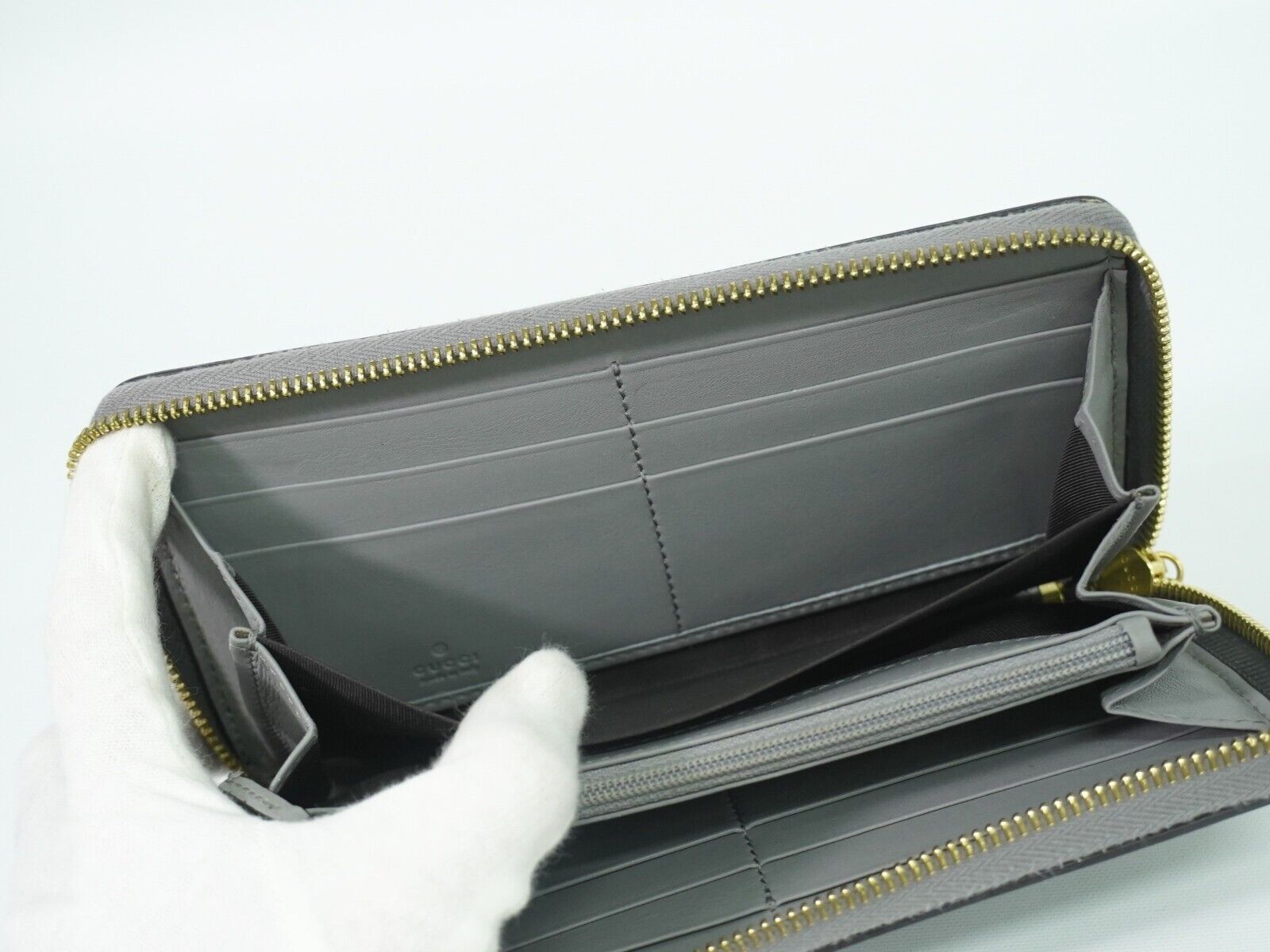 Gucci Bamboo Grey Leather Wallet (Pre-Owned) Size ONE SIZE - 13 Thumbnail