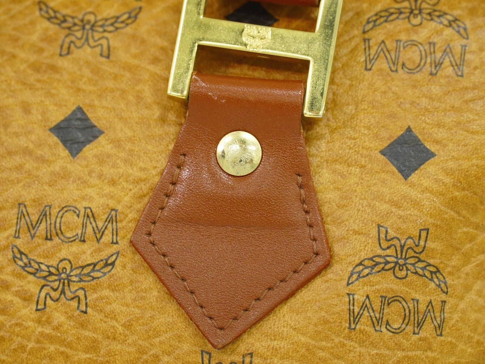MCM Visetos Brown Canvas Handbag (Pre-Owned) Size ONE SIZE - 13 Thumbnail