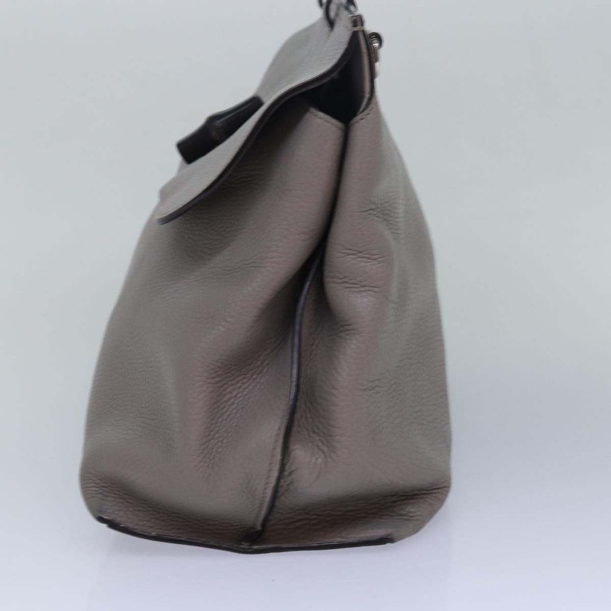 Gucci Bamboo Daily Grey Leather Handbag (Pre-Owned) Size ONE SIZE - 11 Thumbnail