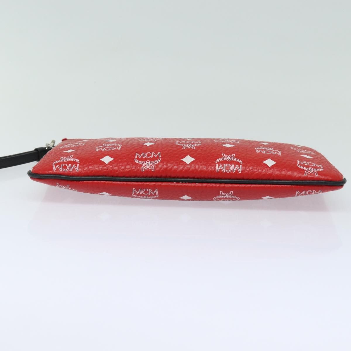 MCM Visetos Red Canvas Clutch Bag (Pre-Owned) Size ONE SIZE - 3 Thumbnail